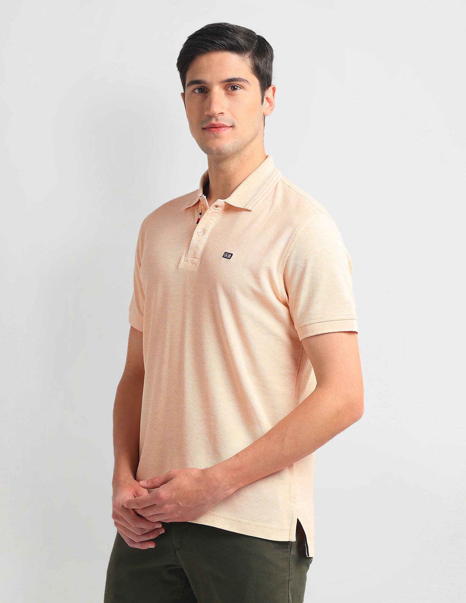 Arrow Sports Solid Chest Pocket Polo Shirt
