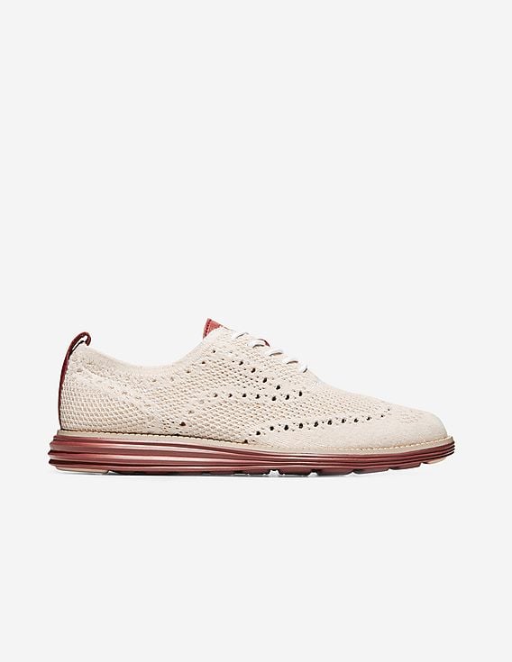 Cole Haan Original Grand Men\'s Size 10.5 Beige Nubuck Wingtip Oxford Casual Shoe Cole Haan Original Grand Men main image 3