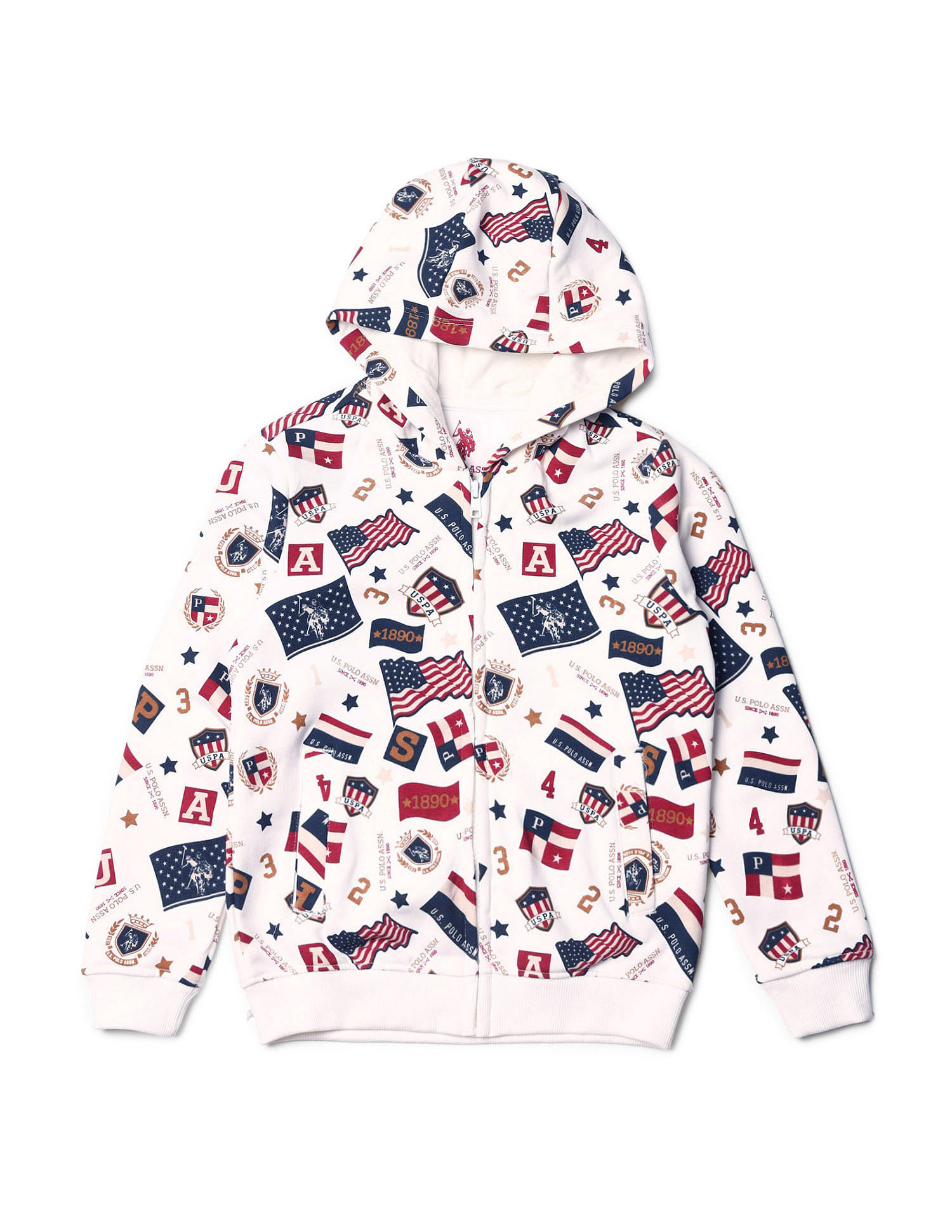 U.S. Polo Assn. Kids Boys Brand Printed Regular Fit Sweatshirt