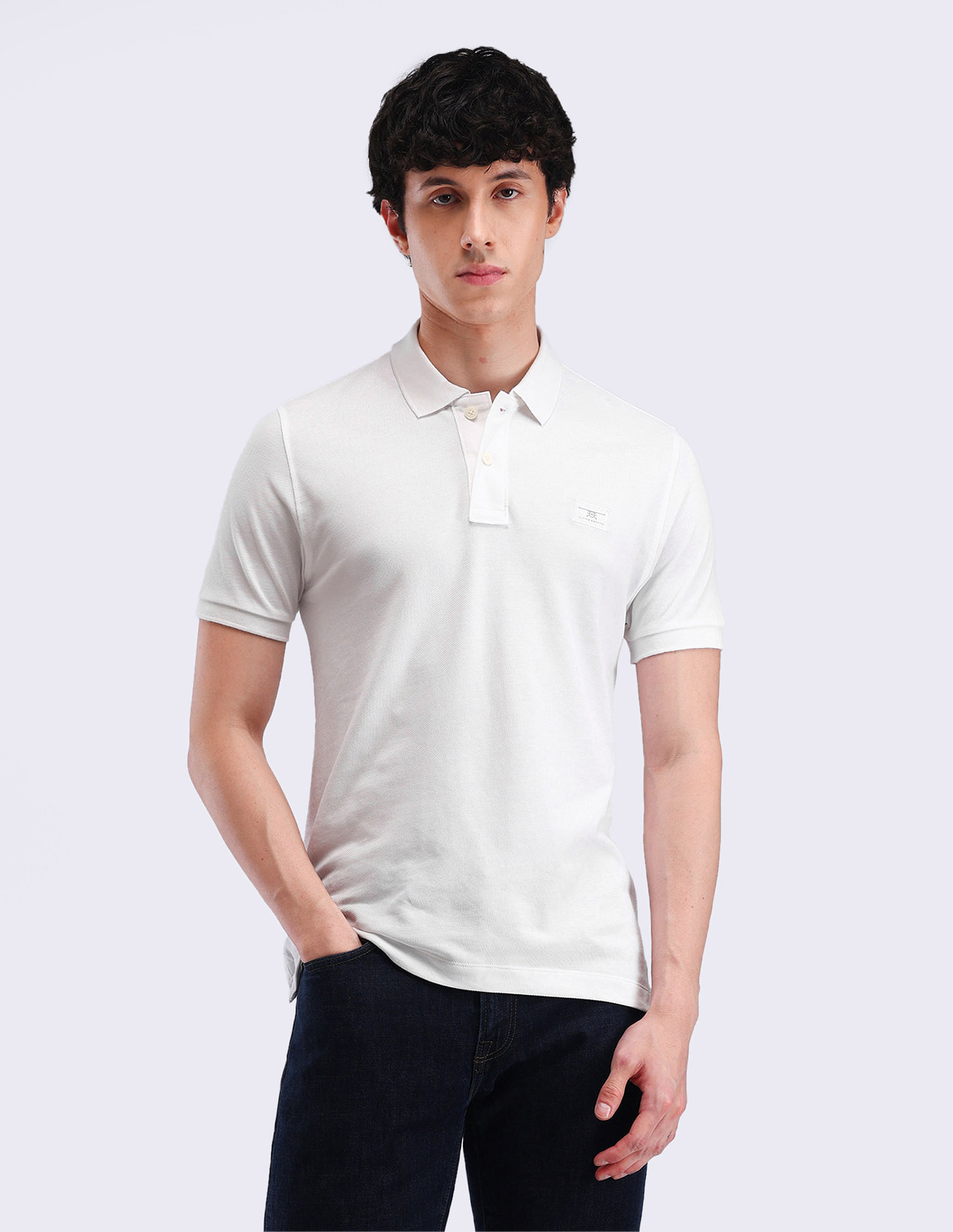 Flying Machine Knitted Regular Fit Polo Shirt