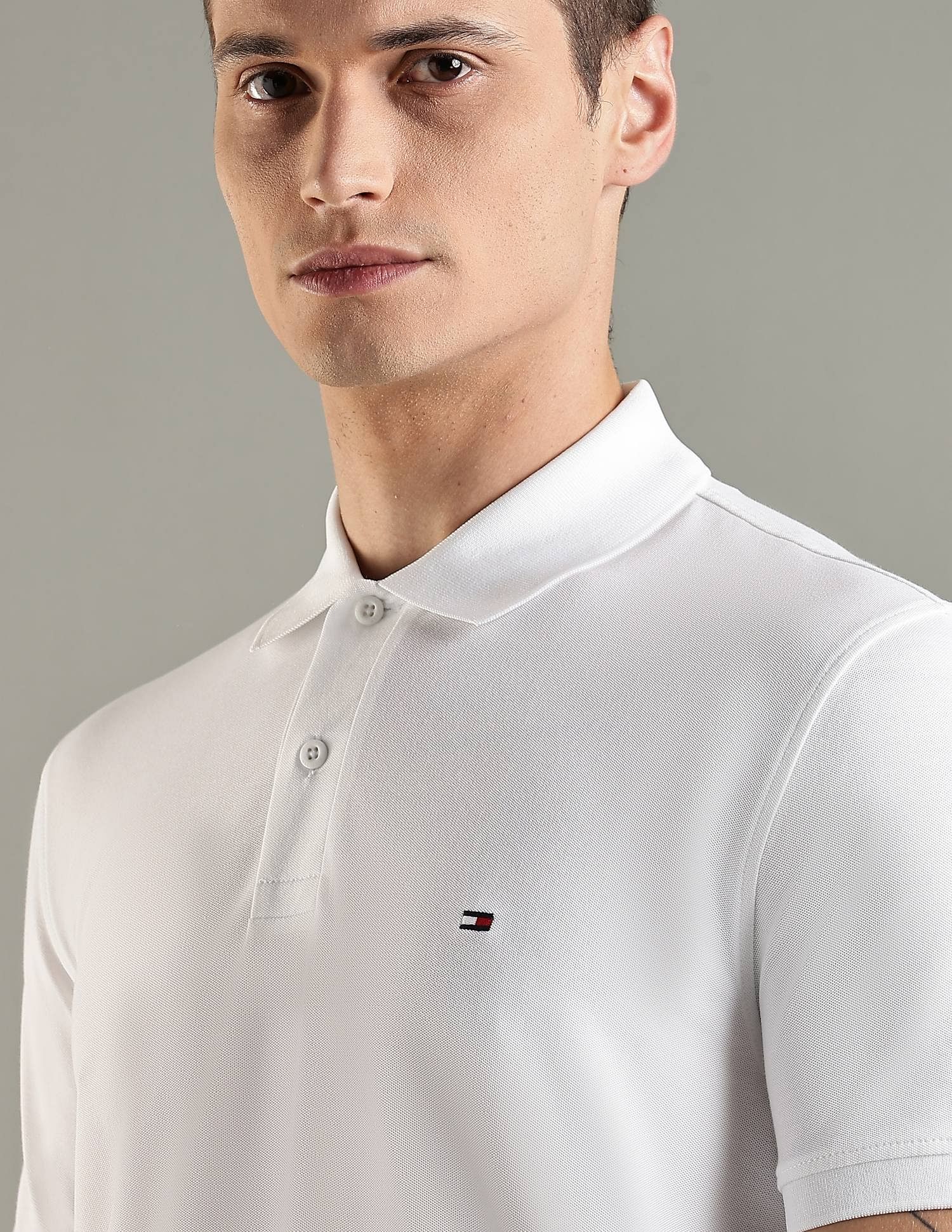 Tommy Hilfiger Solid Regular Fit Cotton Polo T-Shirt