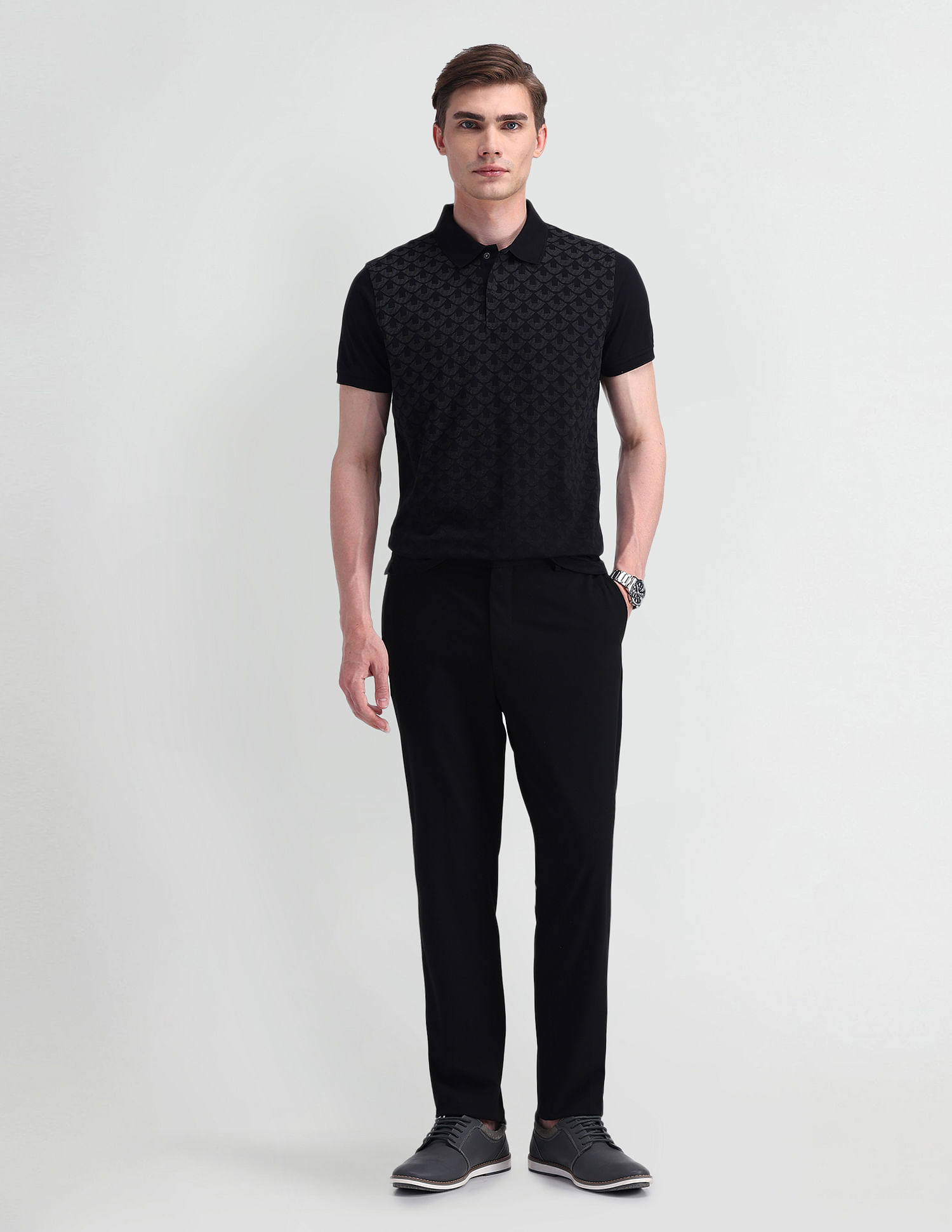 Arrow Newyork Geometric Printeded Regular Polo Shirt