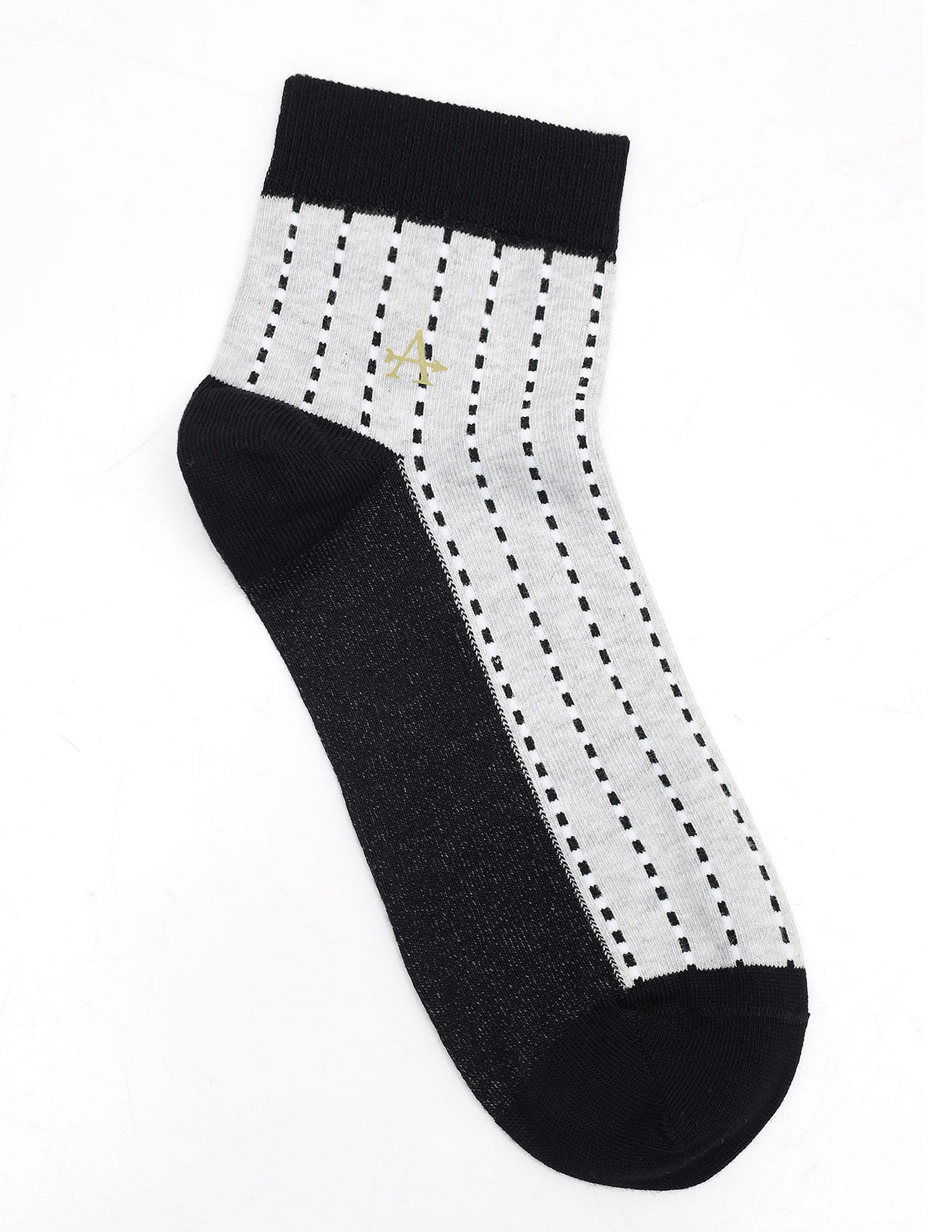 Arrow Mens Ankle Length Printed Cotton Socks - Pack Of 3