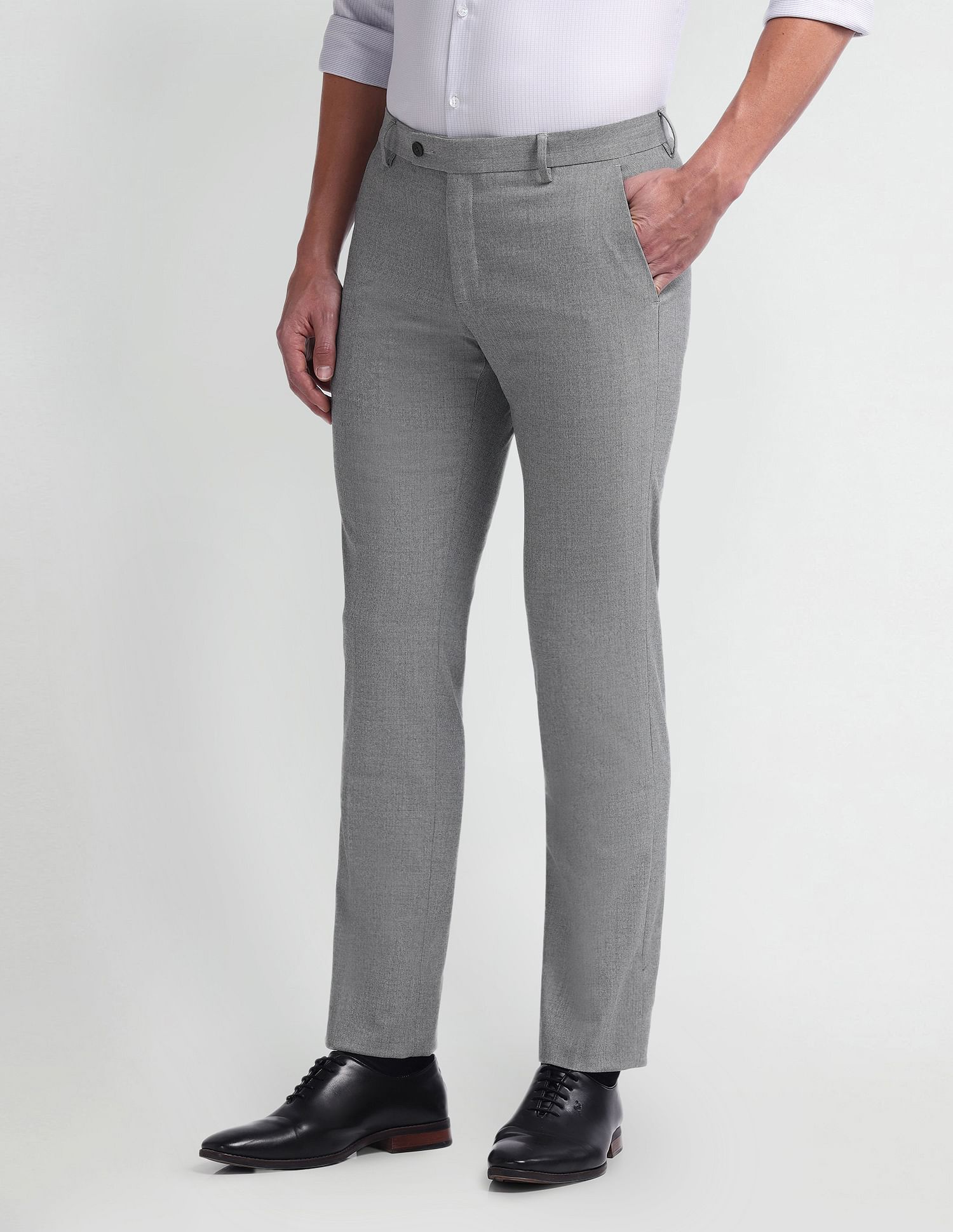 Arrow Tapered fit Herringbone Trousers