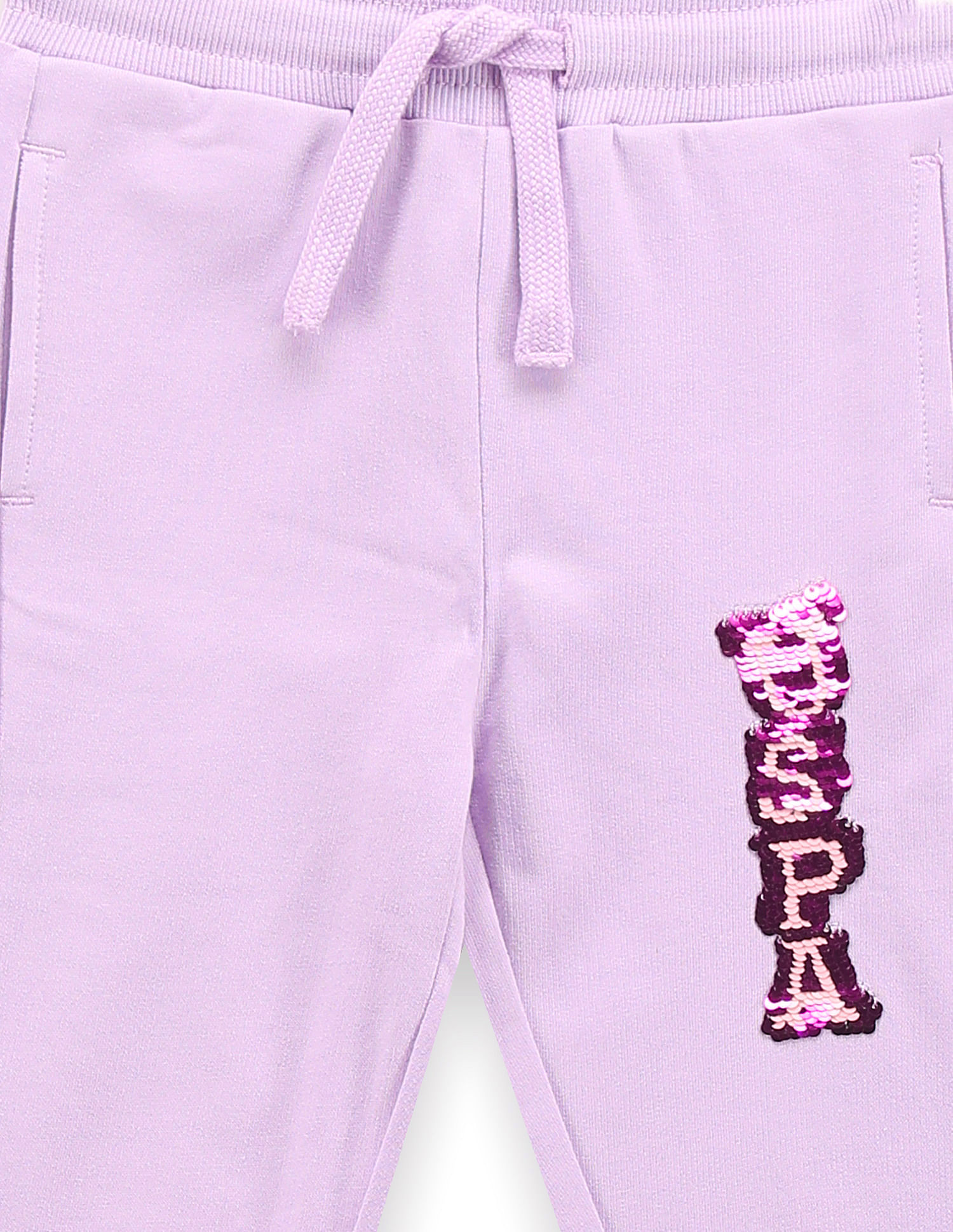 U.S. Polo Assn. Kids Girls Flip Sequins Track Pants