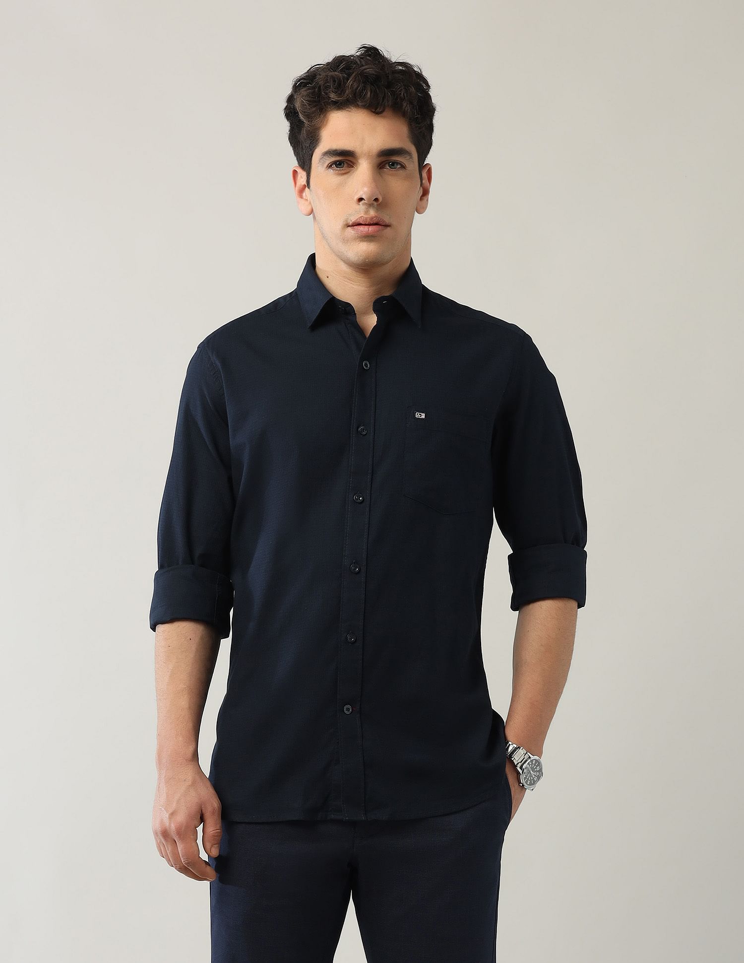 Arrow Sport Textured Pure Cotton Shirt