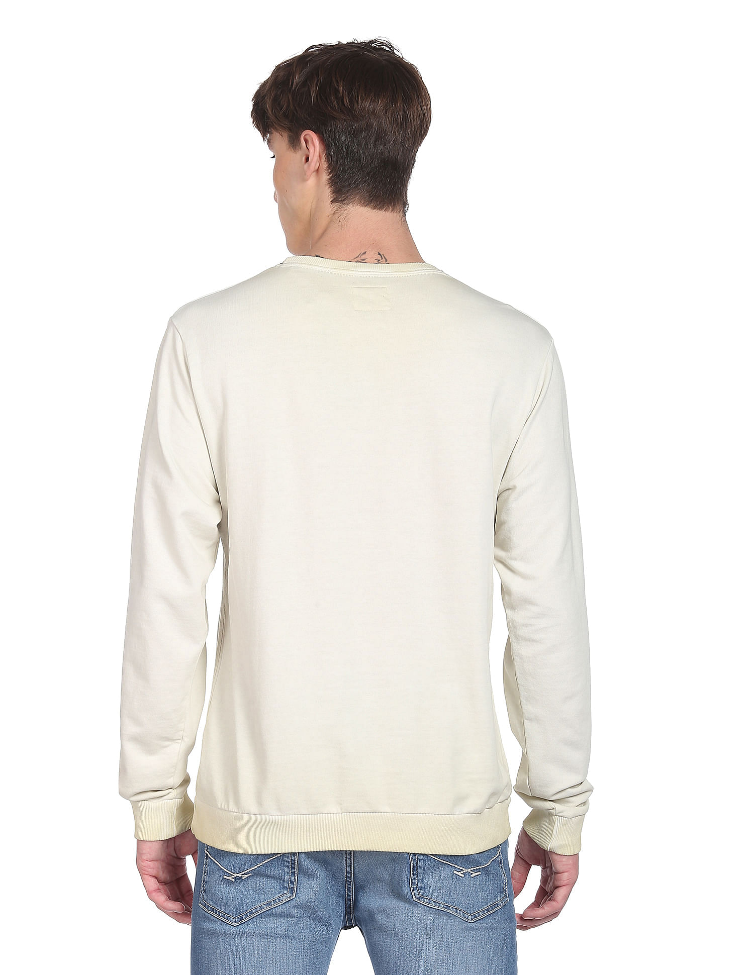 Flying Machine Crew Neck Brand Print Sweatshirt