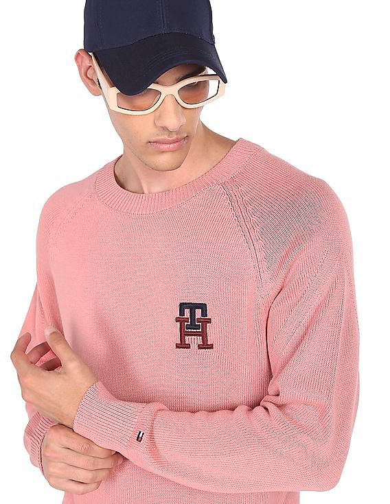 Vintage Tommy Hilfiger high quality medium men's pink crewneck