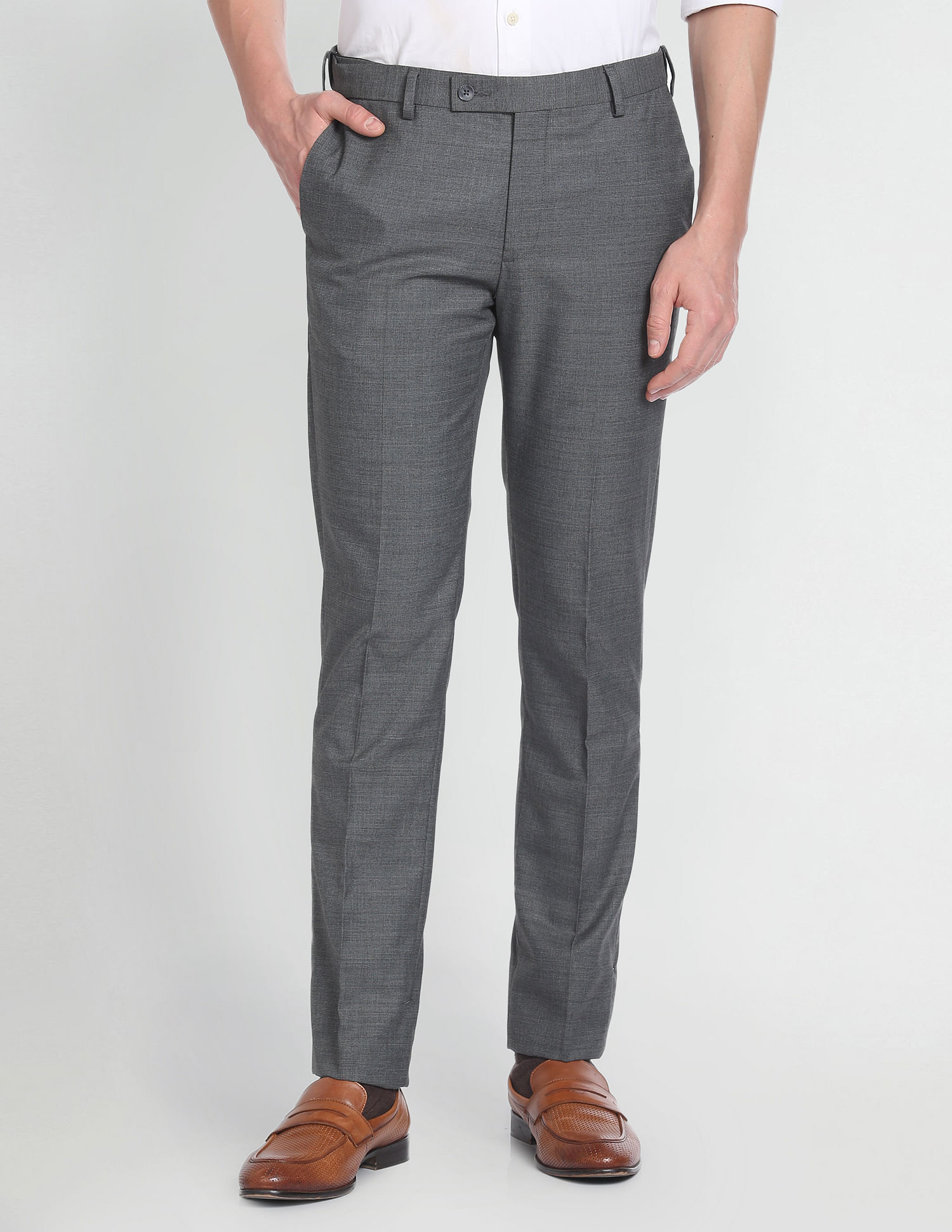 Arrow Patterned Dobby Autoflex Trousers