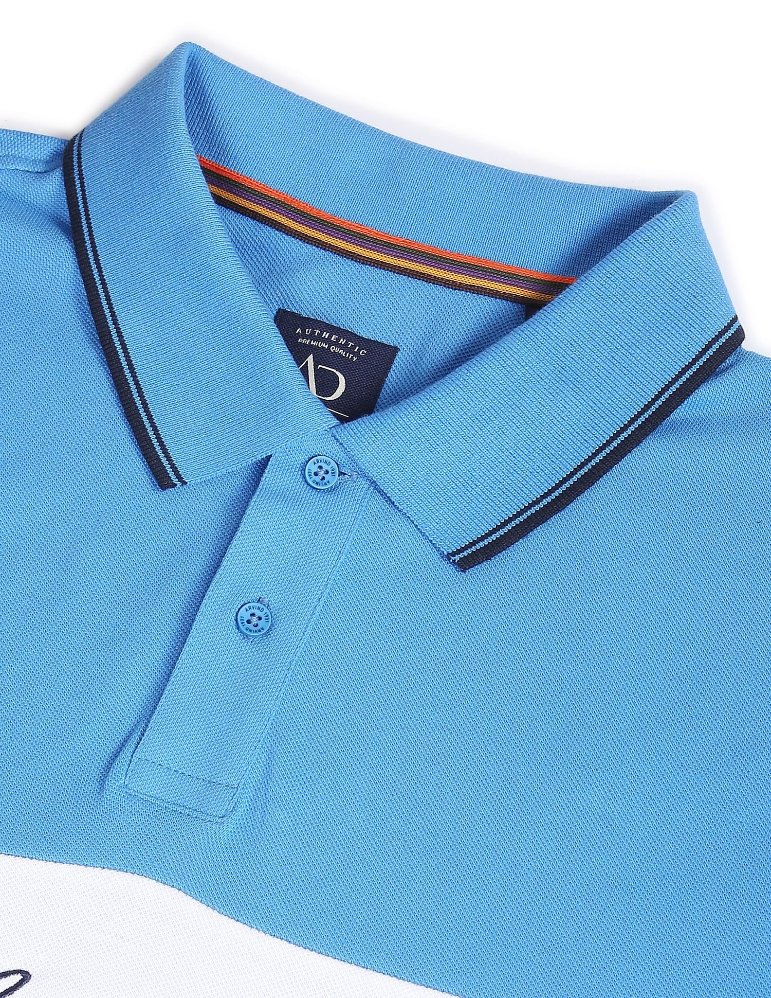 AD by Arvind Colour Block Sporty Polo Shirt