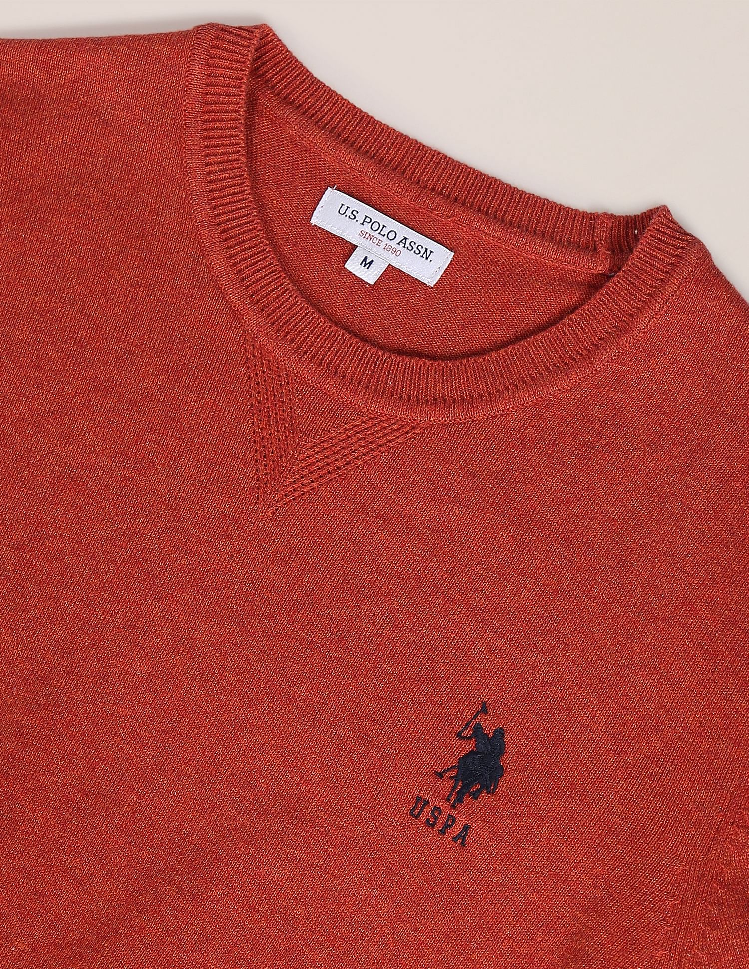 U.S. Polo Assn. Heathered Cotton Sweater