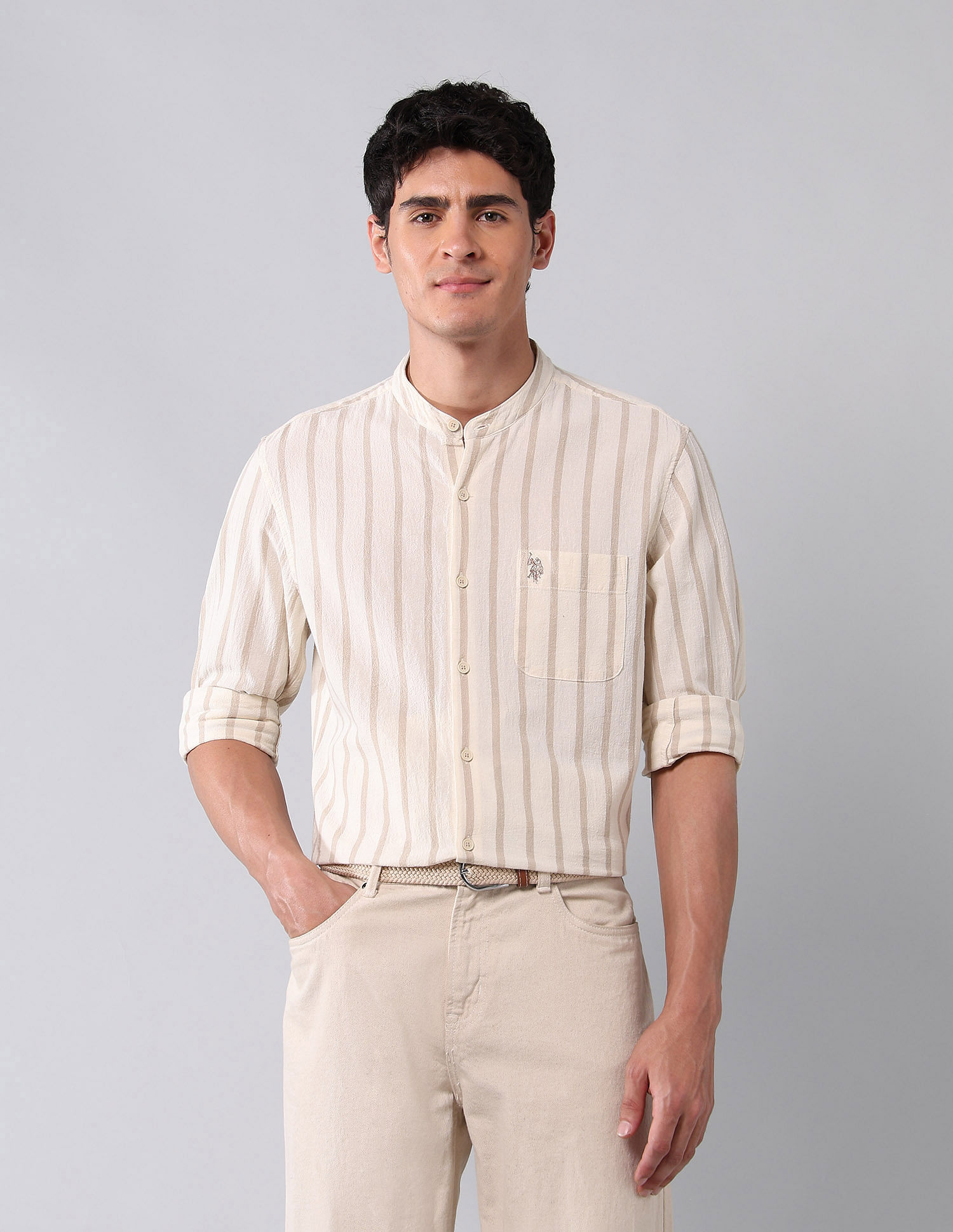 U.S. Polo Assn. Denim Co. Vertical Striped Pure Cotton Shirt