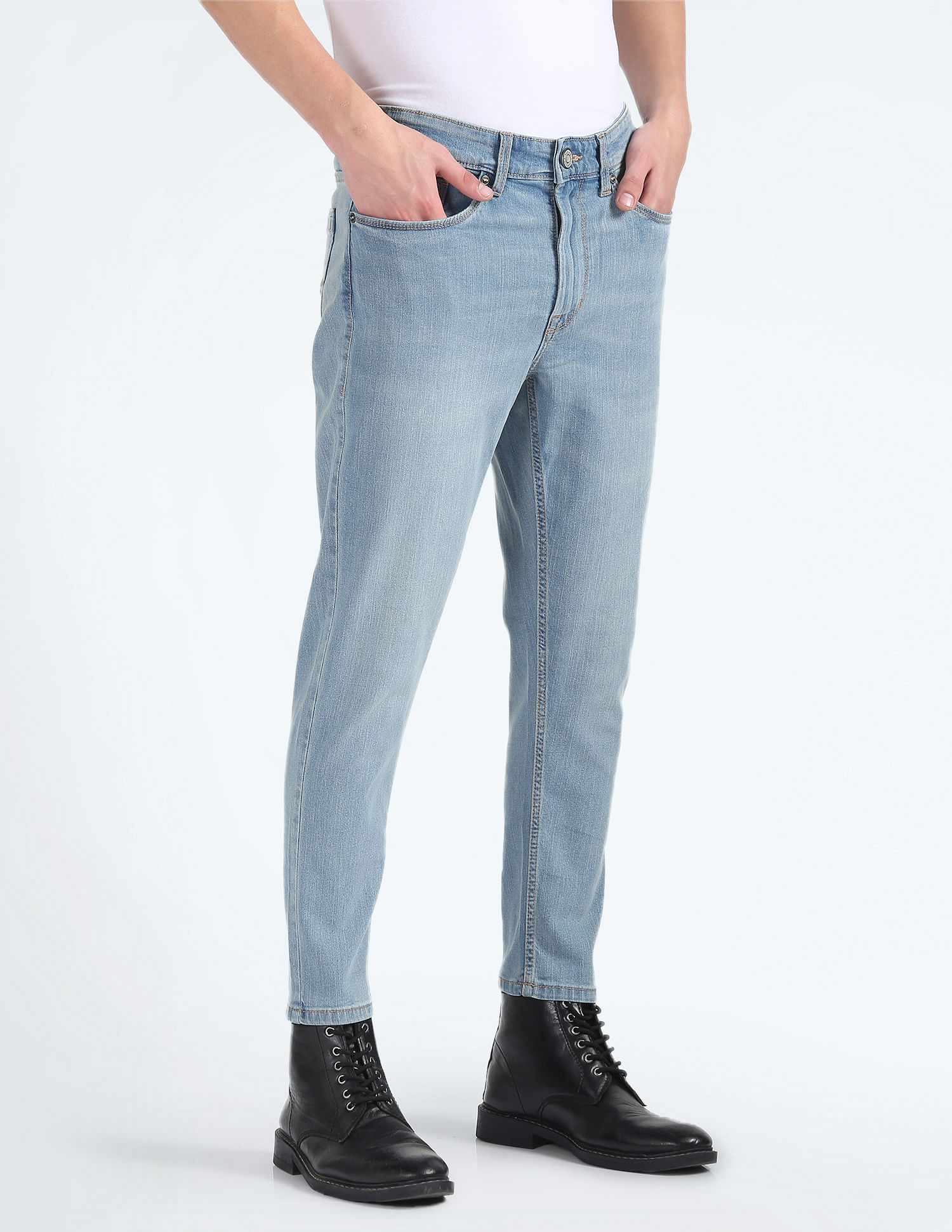 Flying Machine MJ Mankle Slim Fit Stone Wash Jeans