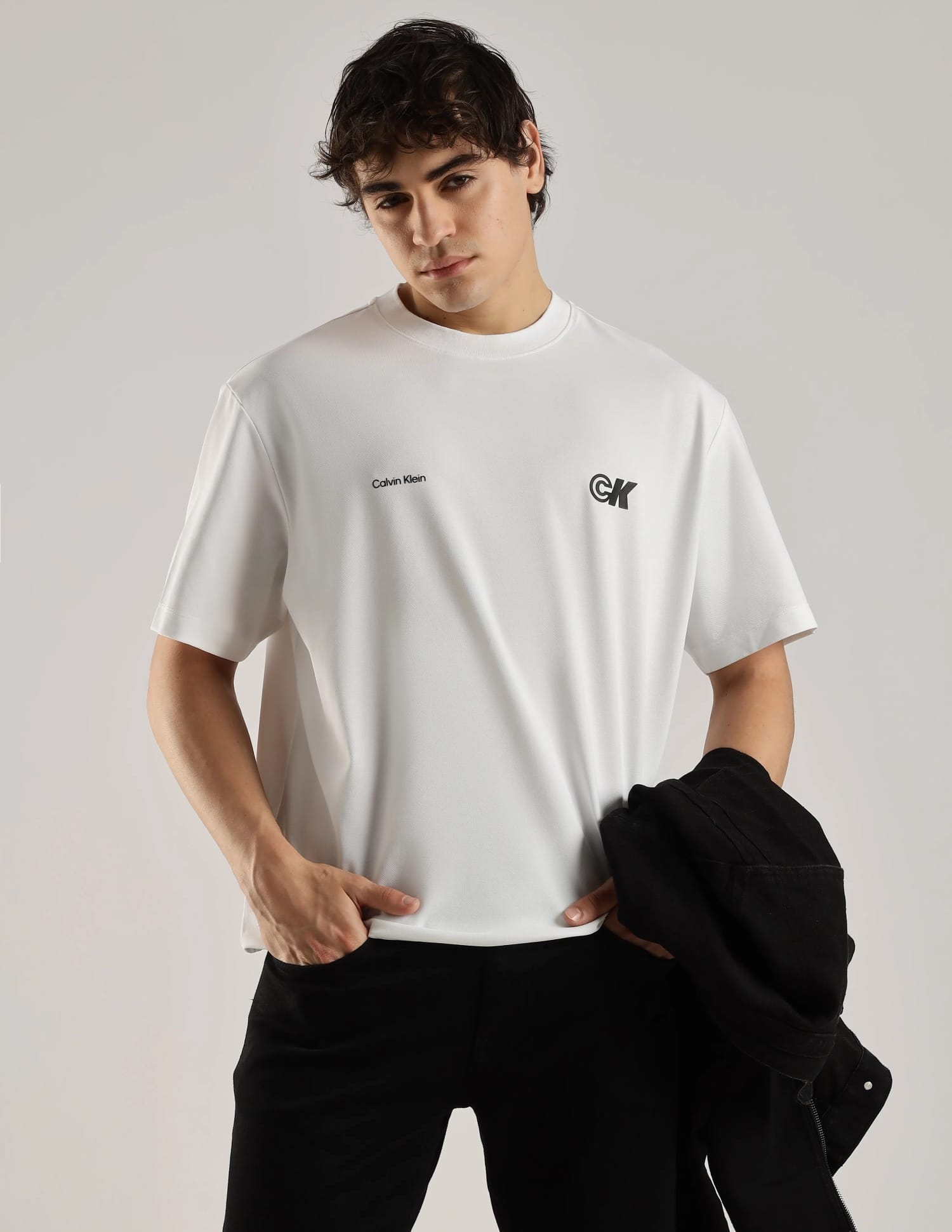 Buy Calvin Klein Jeans Solid Relaxed Fit Cotton T-Shirt