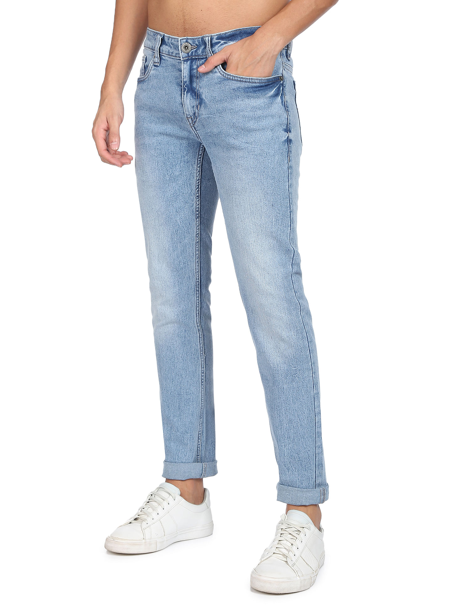 Flying Machine Stone Wash Jackson Skinny Fit Jeans