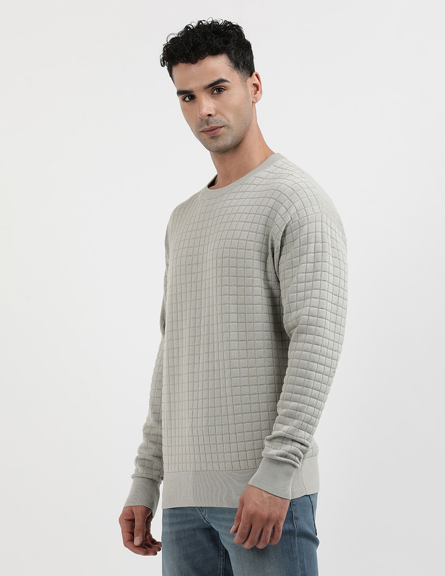 Calvin Klein Jeans Check Pattern Sweater
