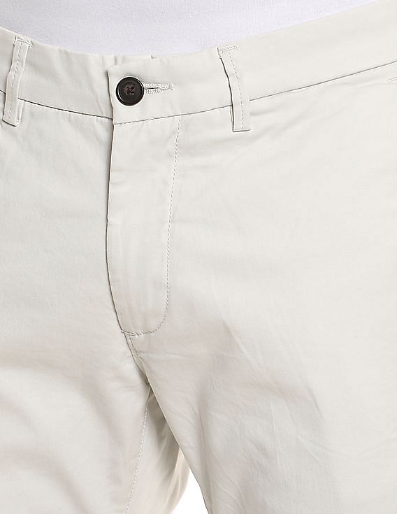 Buy Slim Fit Cotton White Trouser for men
