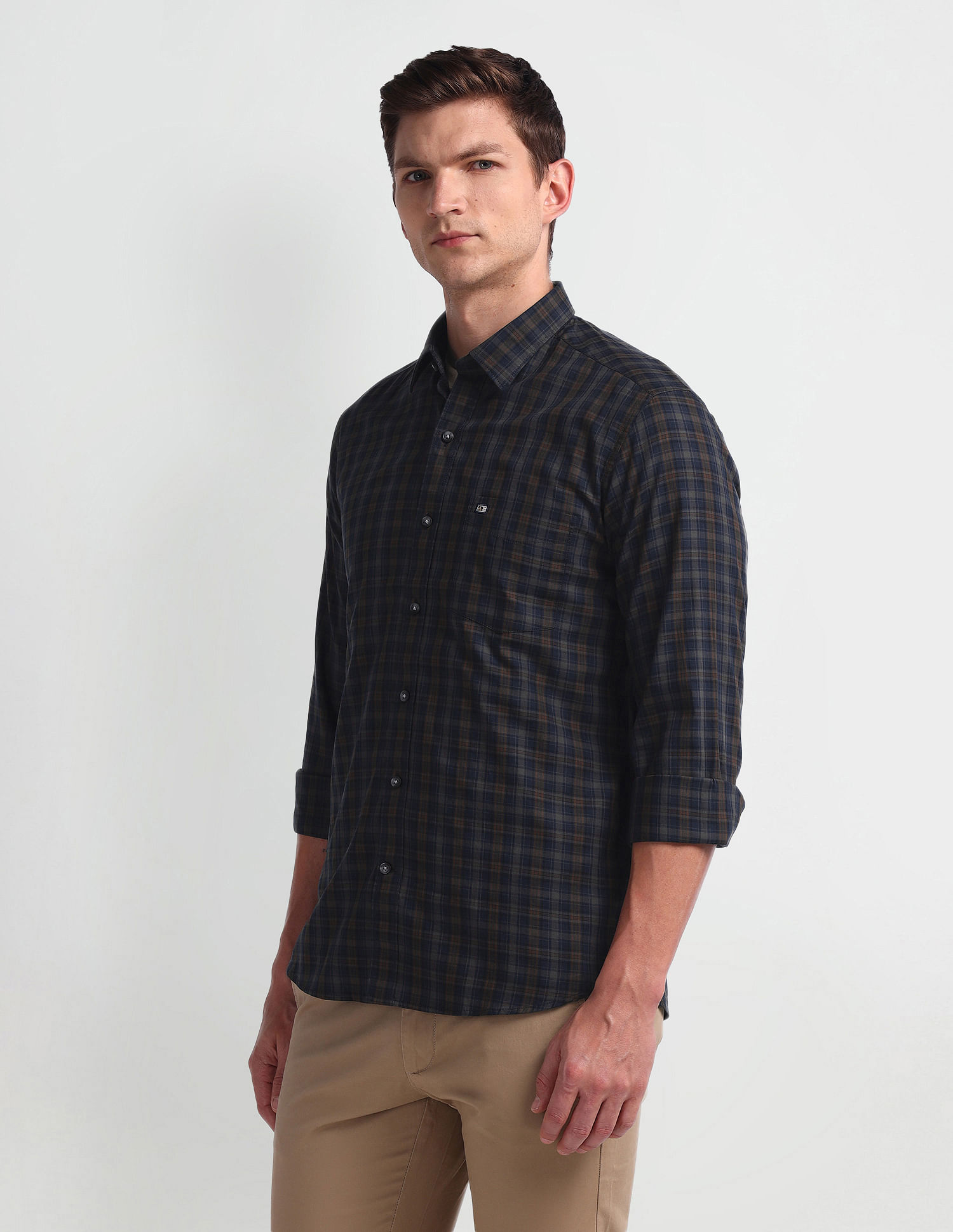 Arrow Sports Long Sleeve Slim Fit Shirt