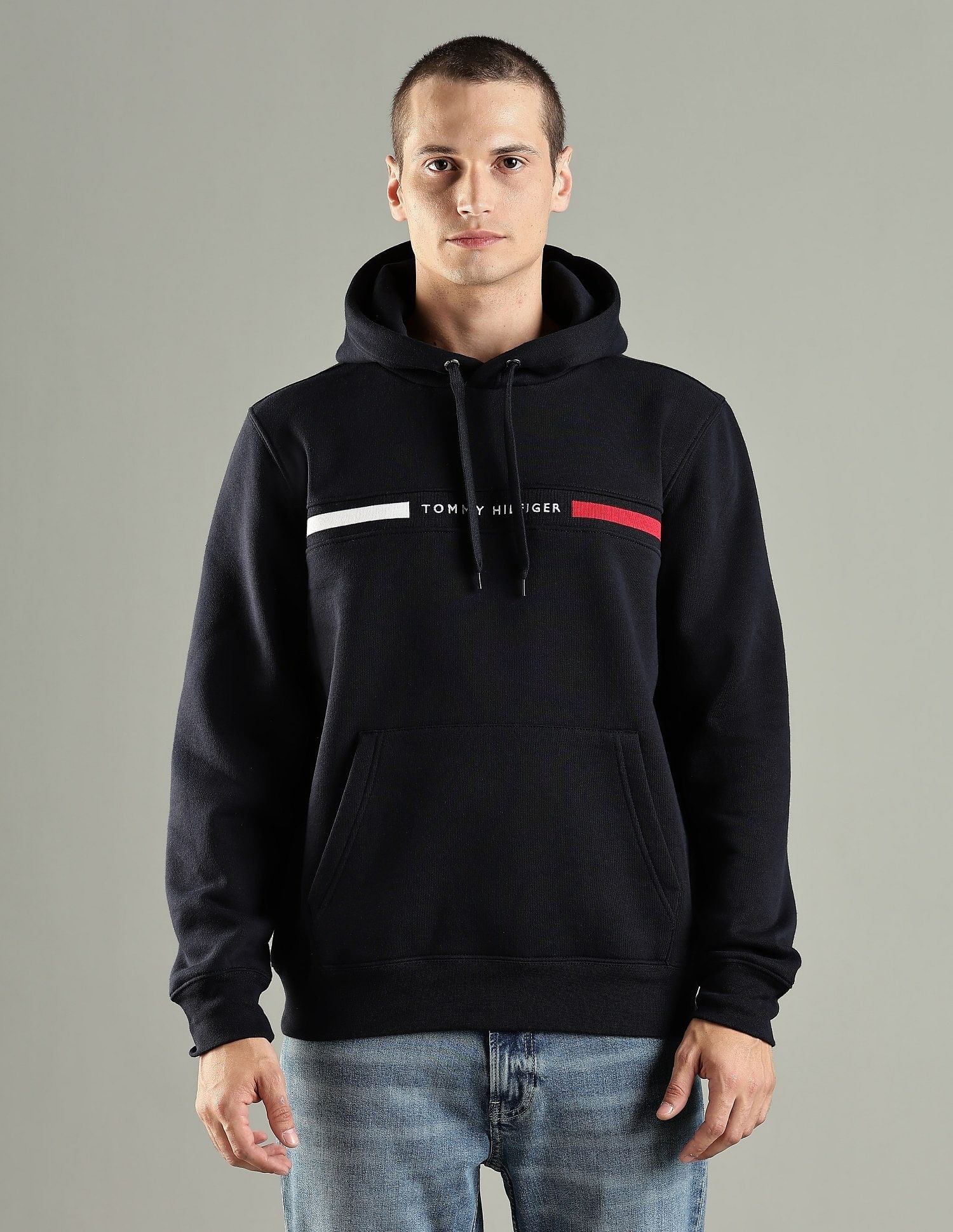 Tommy Hilfiger Embroidered Logo Regular Fit Cotton Sweatshirt