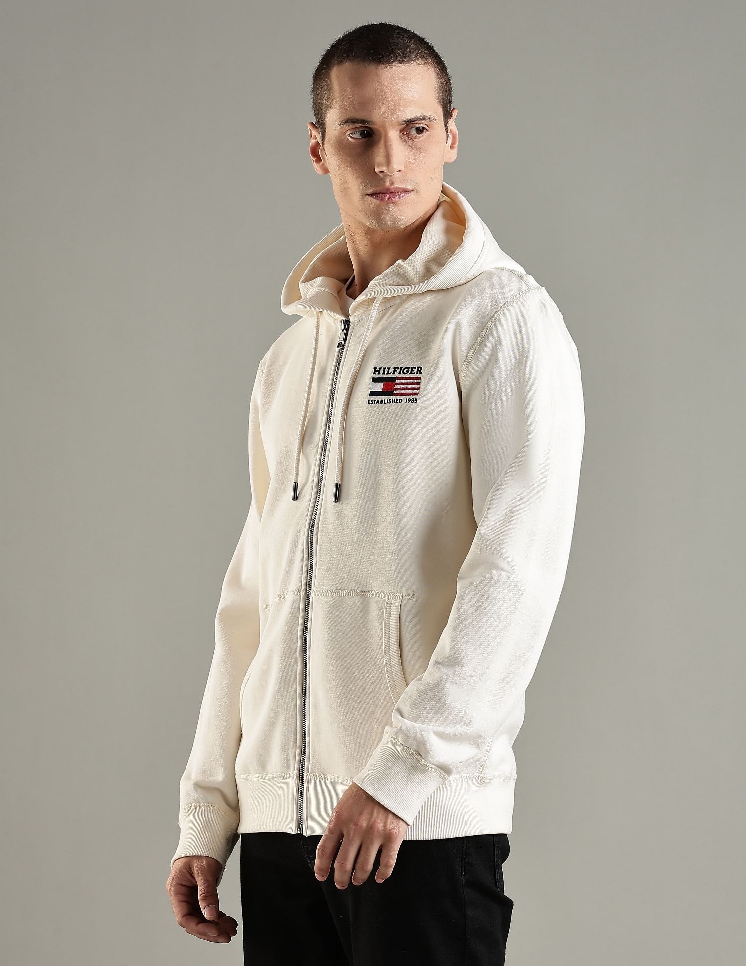 Tommy Hilfiger Embroidered Logo Regular Fit Cotton Sweatshirt