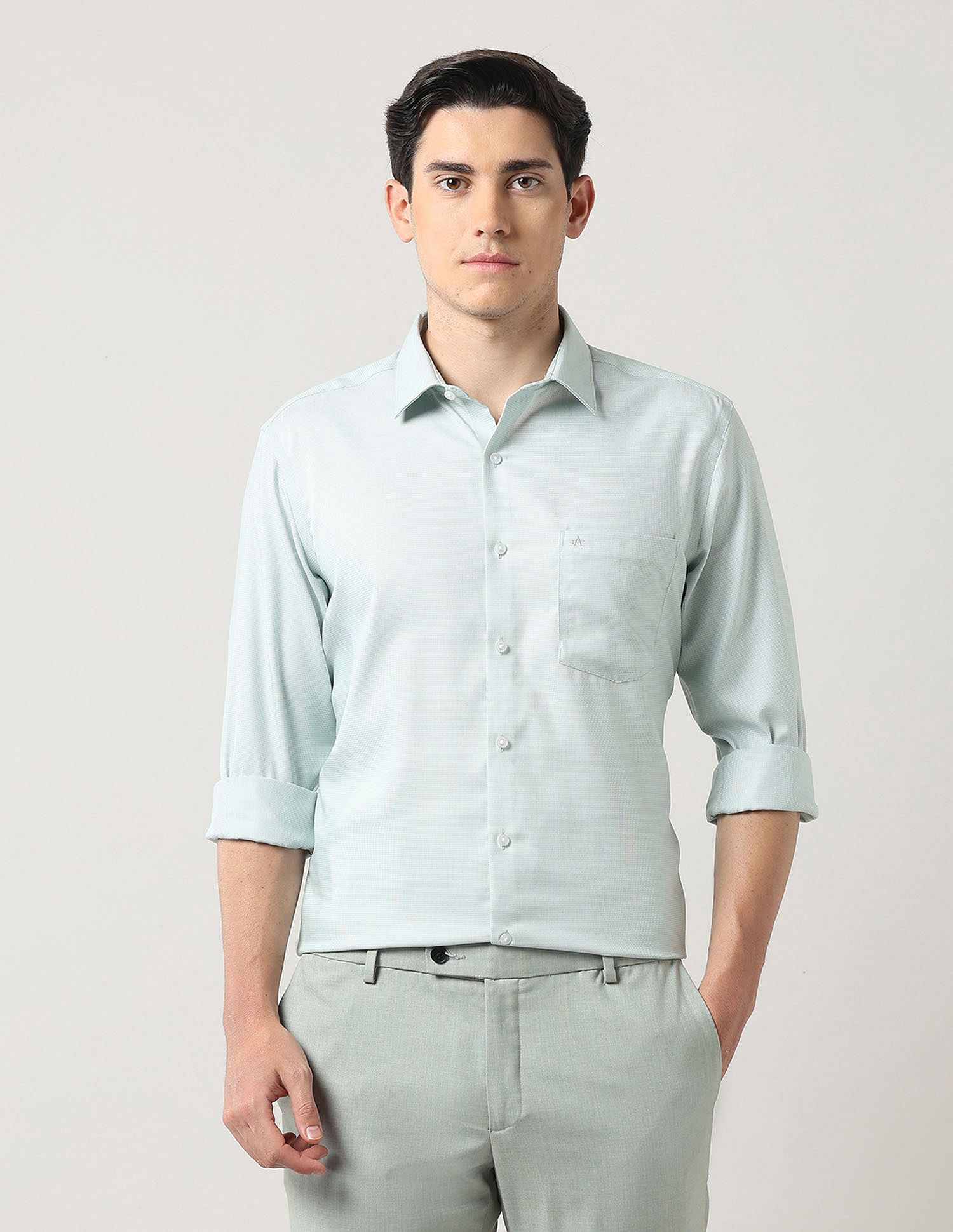 Arrow Liberty Classic Fit Textured Autopress Shirt