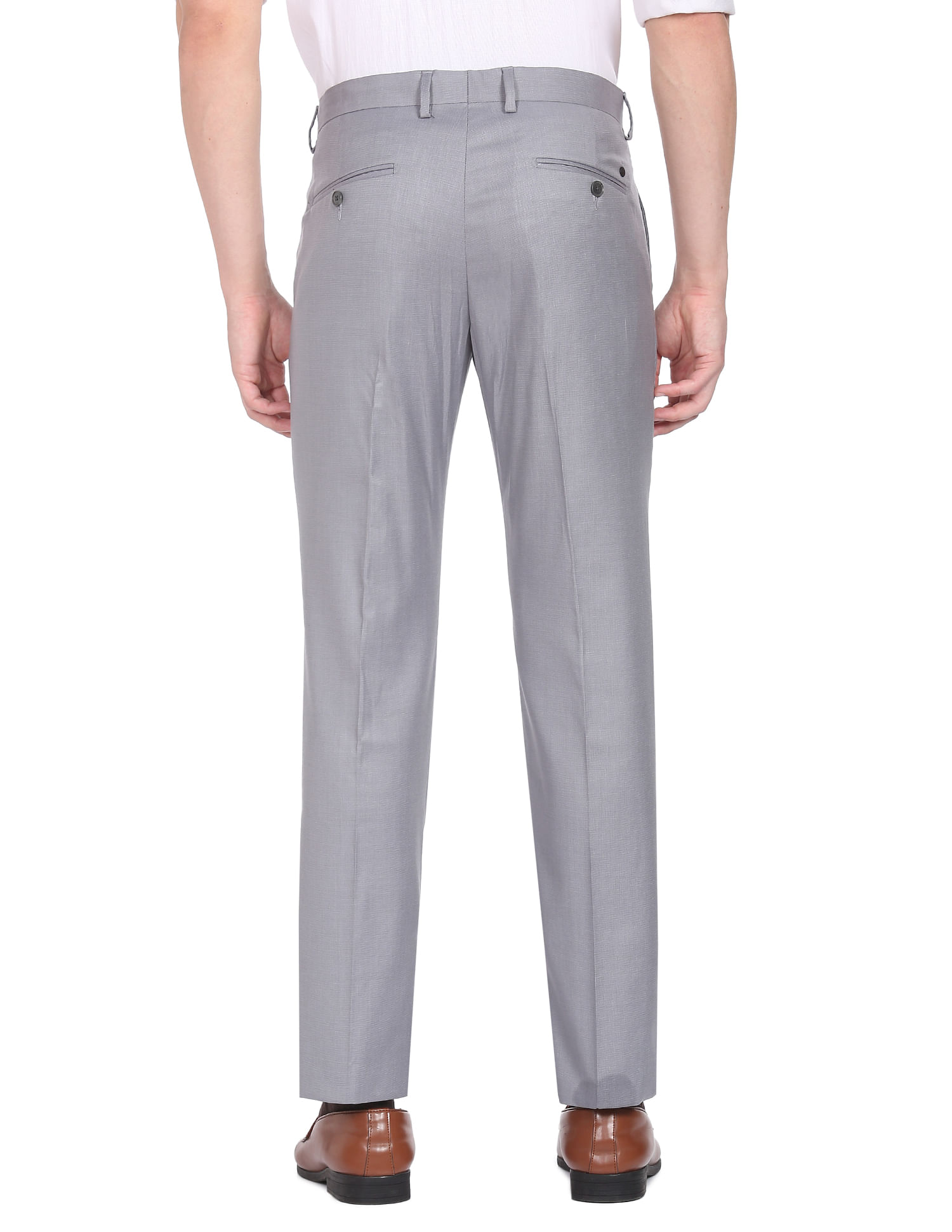 Buy Steel Blue Trousers & Pants for Men by ARROW Online | Ajio.com