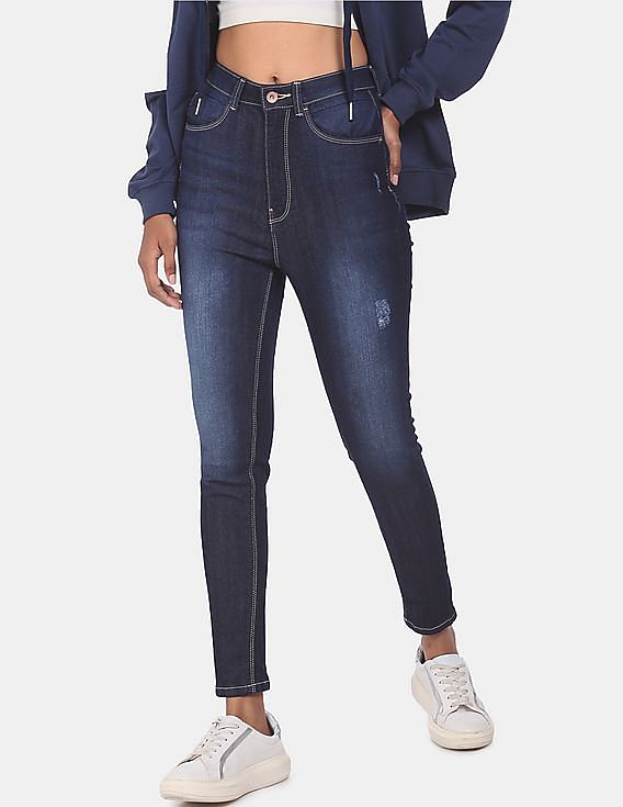 Flying Machine Women High Rise Twiggy Super Skinny Fit Jeans