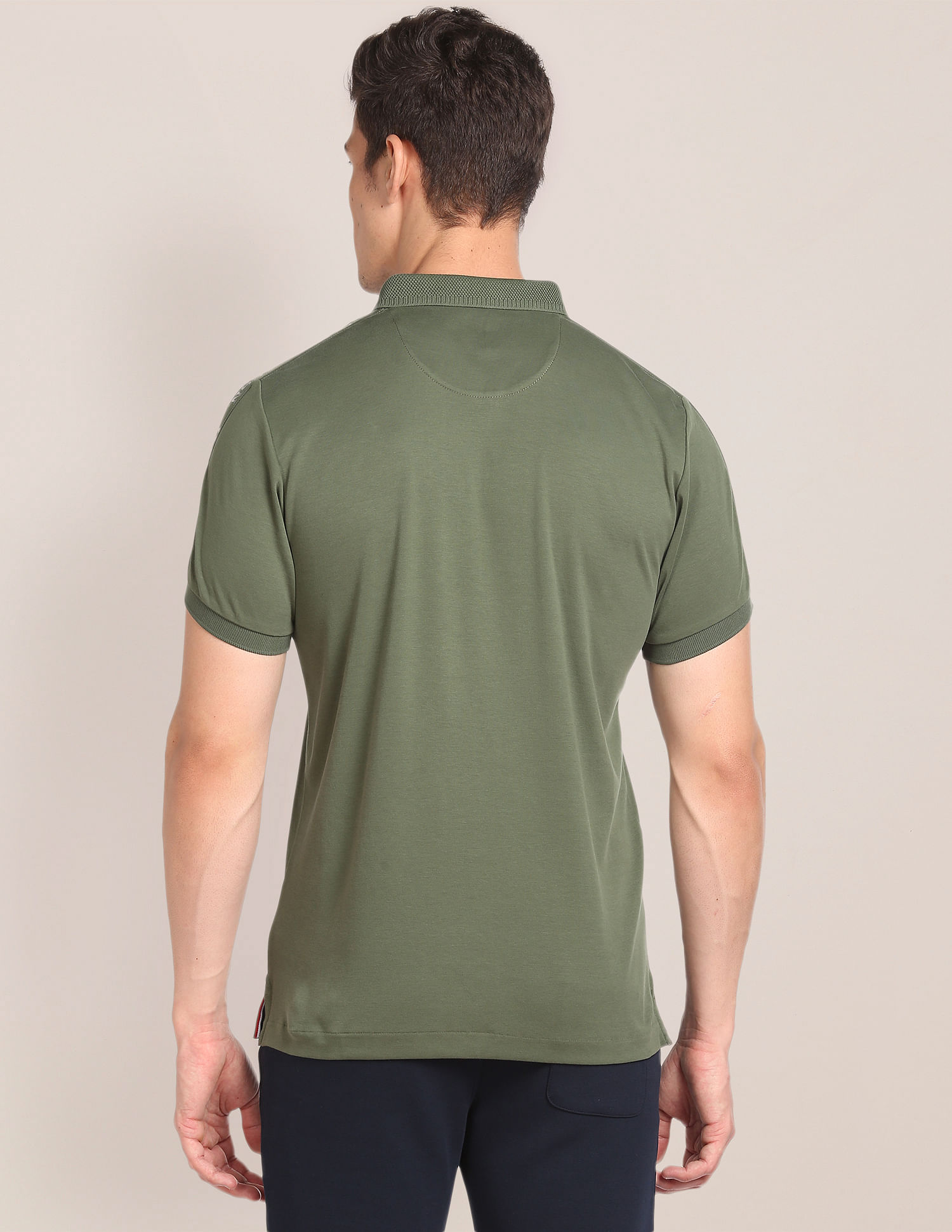 U.S. Polo Assn. Brand Tape Solid Polo Shirt