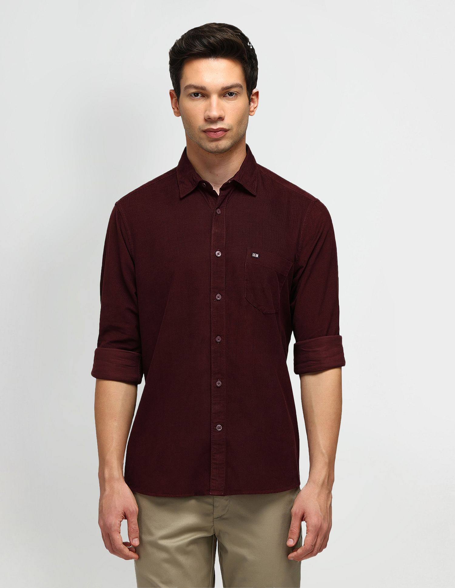 Arrow Sport Tailored Fit Lightweight Corduroy Shirt