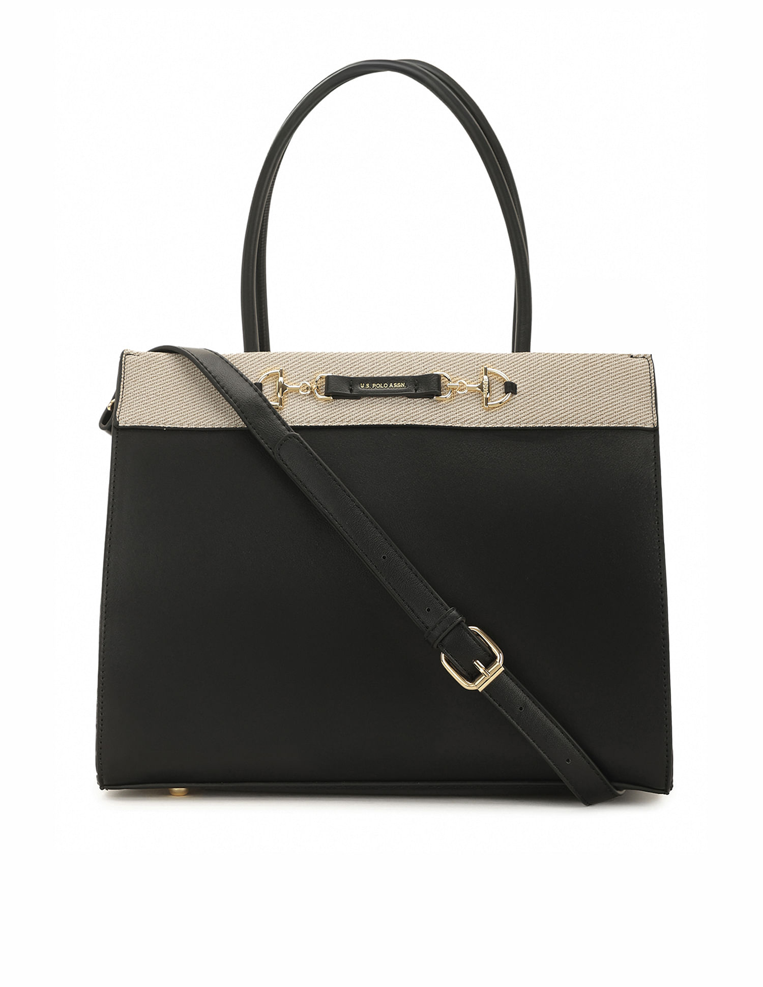 U.S. Polo Assn. Women Alina Colour Blocked Satchel Bag