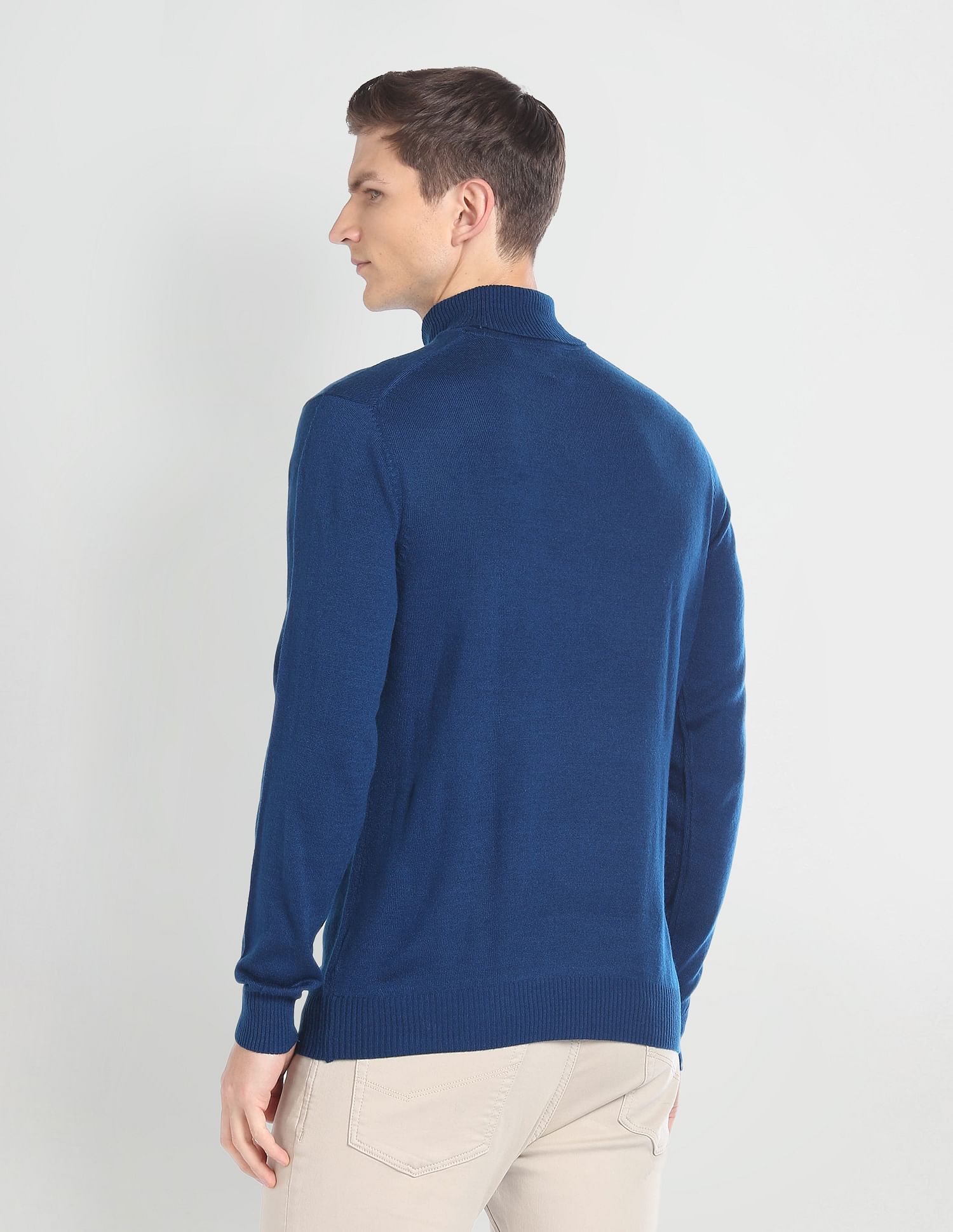 Buy Arrow Sports Turtleneck Acrylic Wool Sweater NNNOW