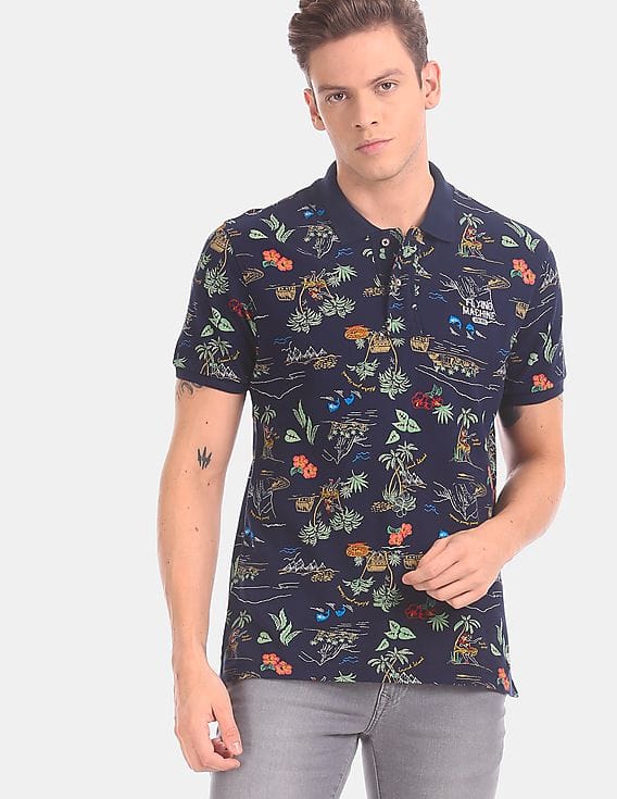 printed polo