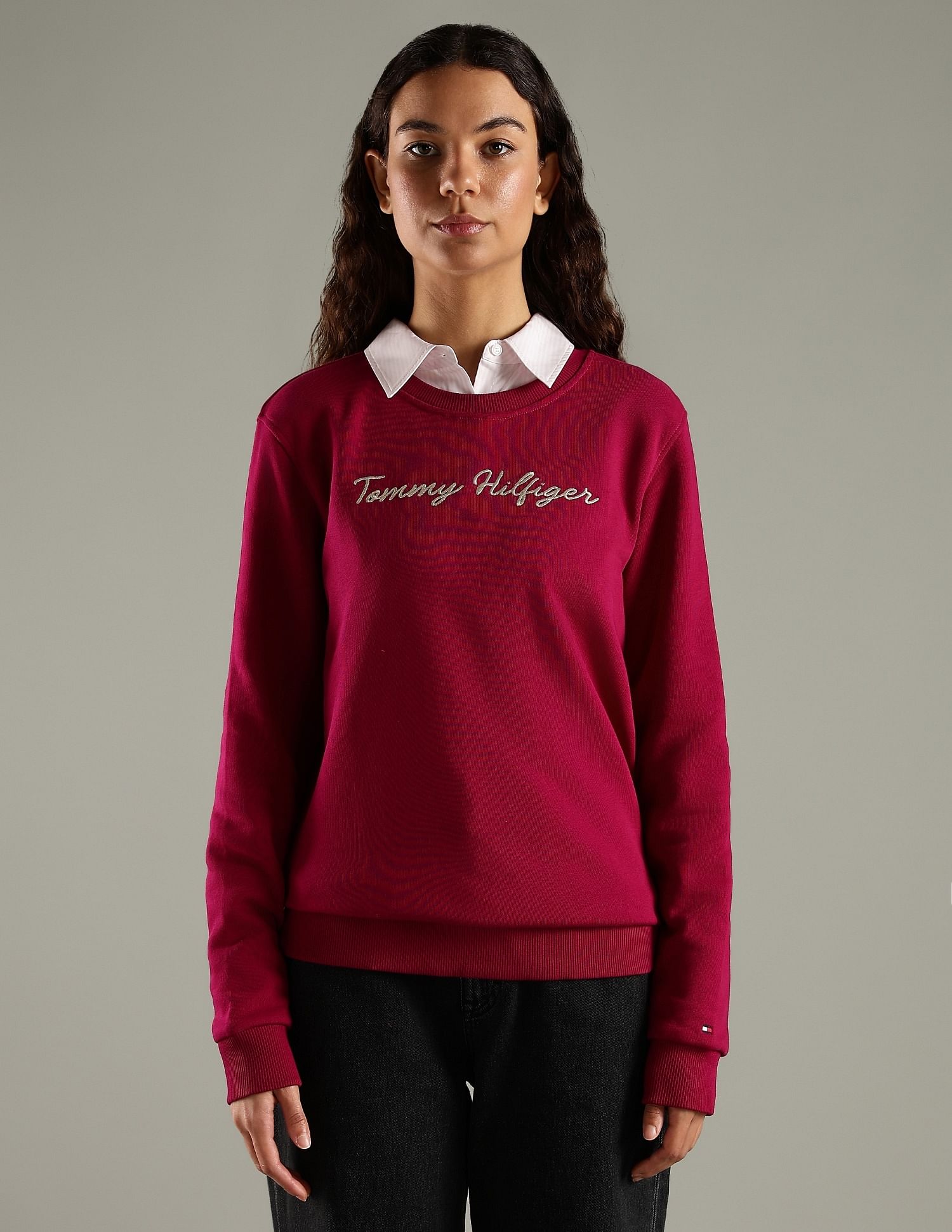 Tommy Hilfiger Regular Fit Cotton Crew Neck Sweatshirt