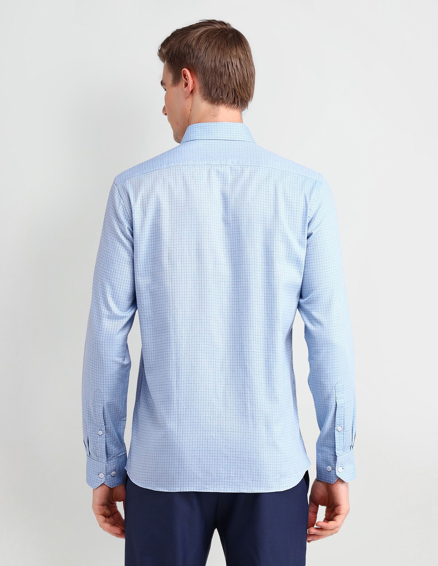 Arrow Brooklyn Fit Windowpane Checked Shirt
