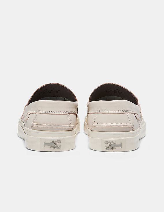 Buy Cole Haan Men Off White Pinch Weekender Loafers - NNNOW.com