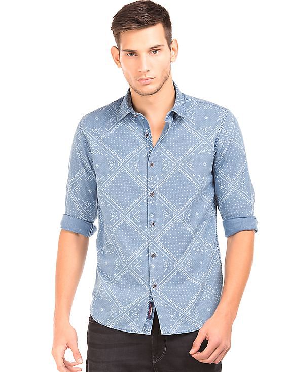 U.S. Polo Assn. Denim Co. Printed Slim Fit Shirt