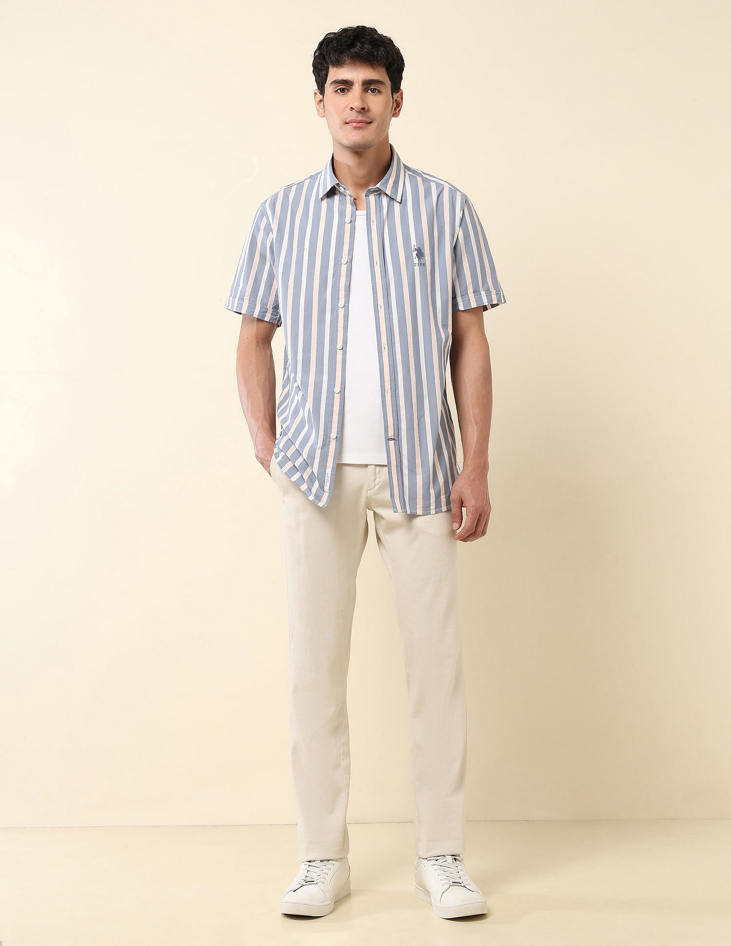 U.S. Polo Assn. Vertical Striped Pure Cotton Shirt