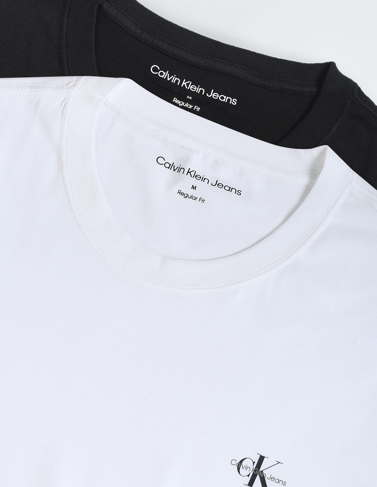 Calvin Klein Jeans Regenrative Cotton Monologo T-Shirt - Pack Of 2
