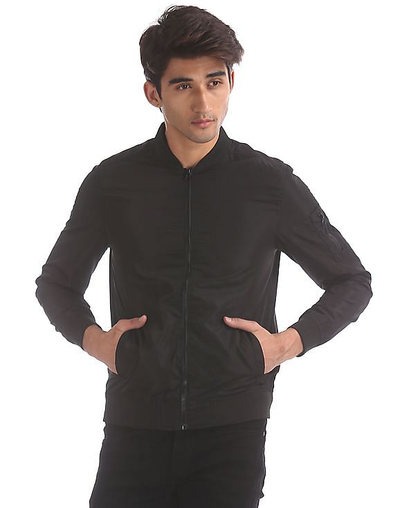 Flying Machine Printed Back Bomber Jacket
