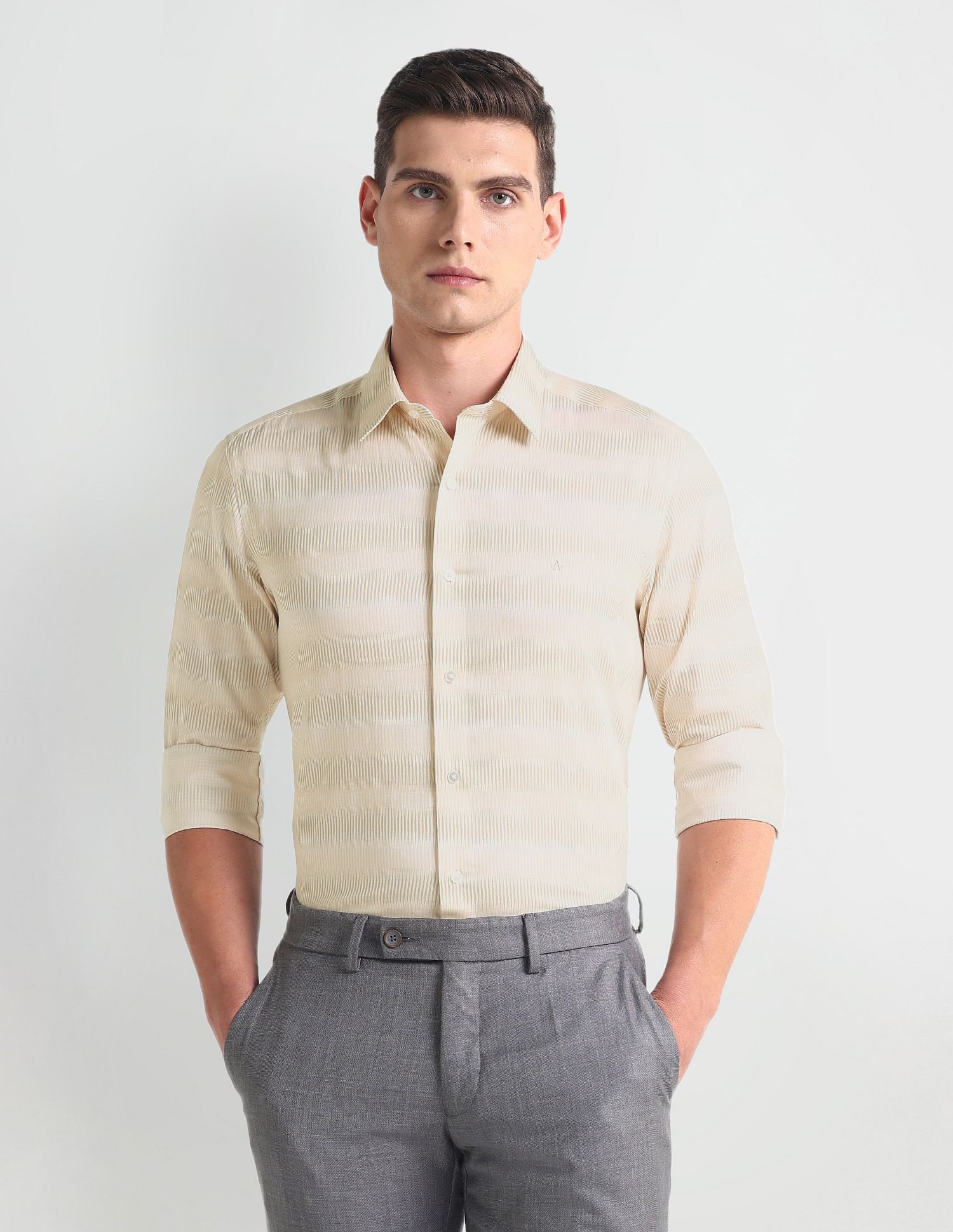 Arrow Newyork Manhattan Slim Fit Twill Shirt