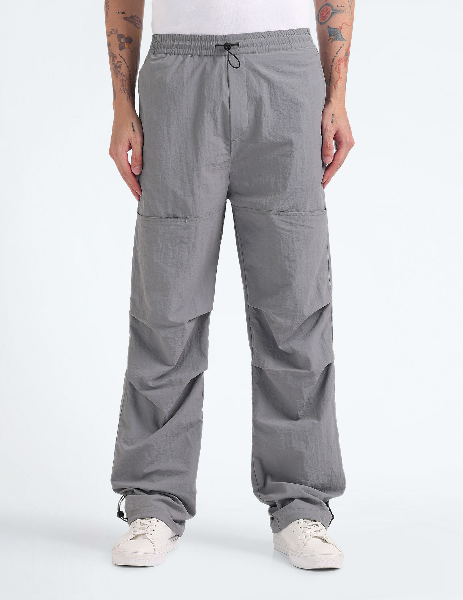 Flying Machine Mid Rise Loose Fit Cargo Pants