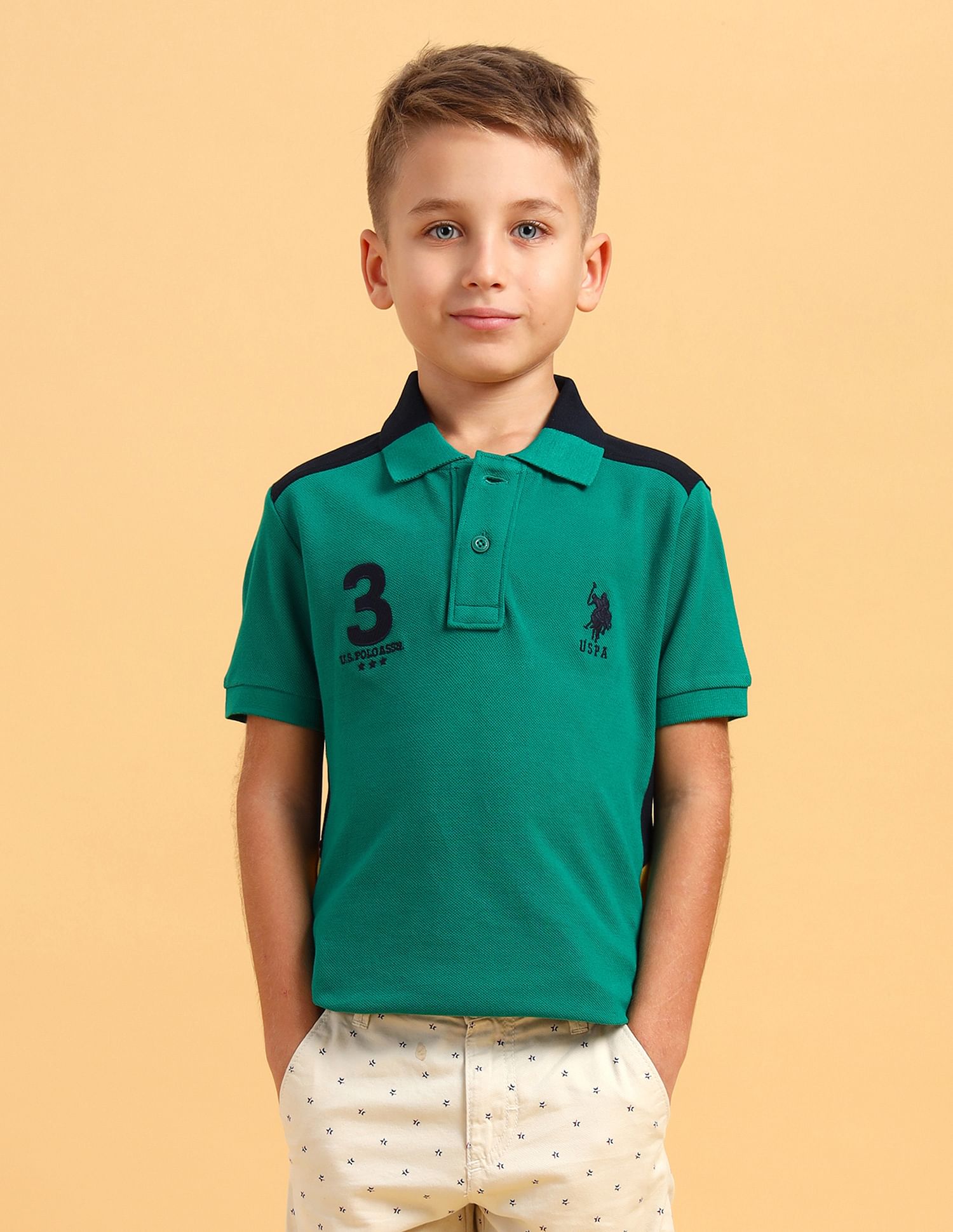 Buy U.S. Polo Assn. Kids Boys Cotton Printed Polo Shirt NNNOW