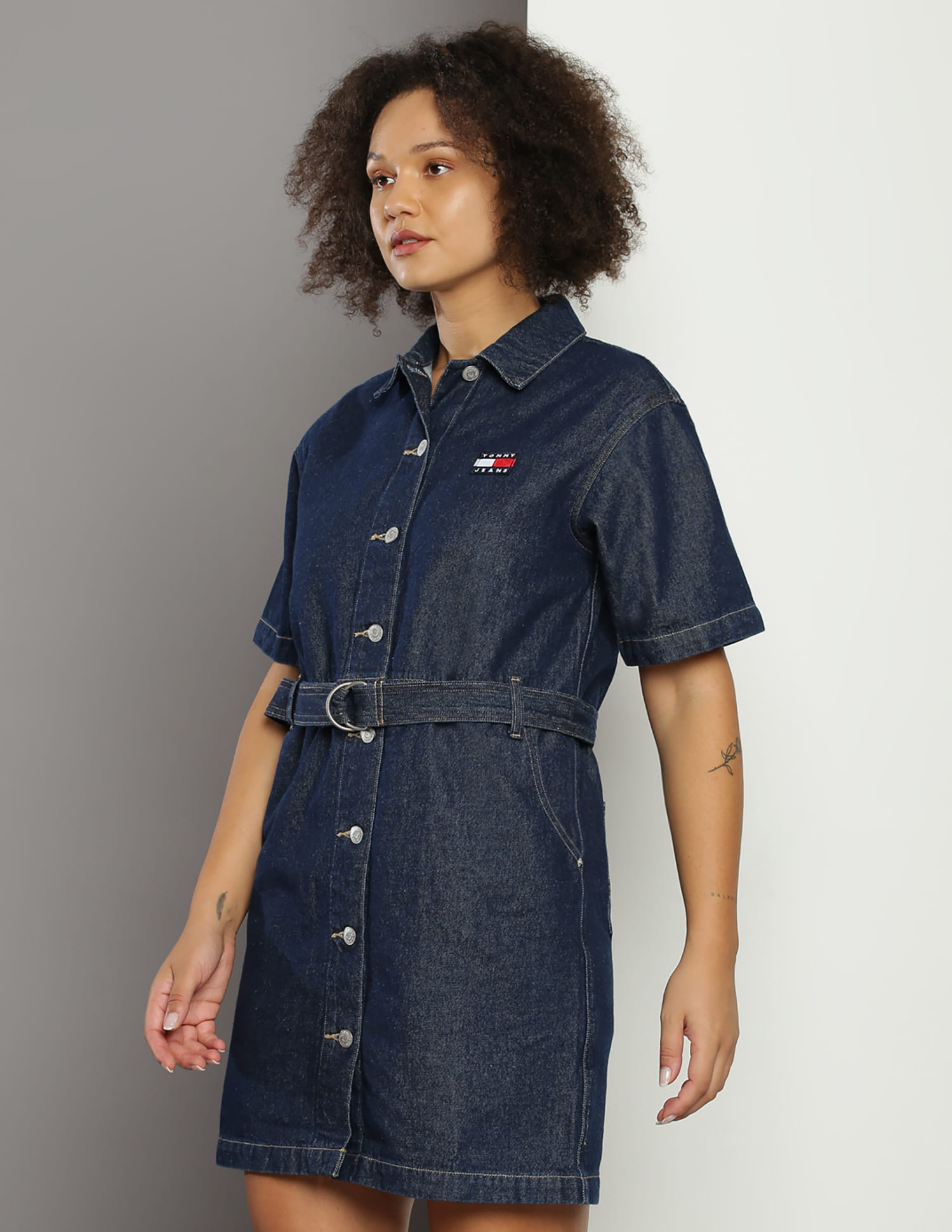 tommy hilfiger belted denim shirt dress Denim Shirtdress
