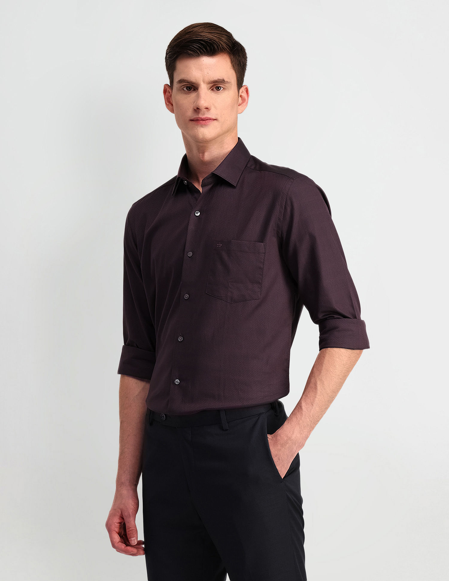 Arrow Manhattan Slim Fit Cotton Shirt