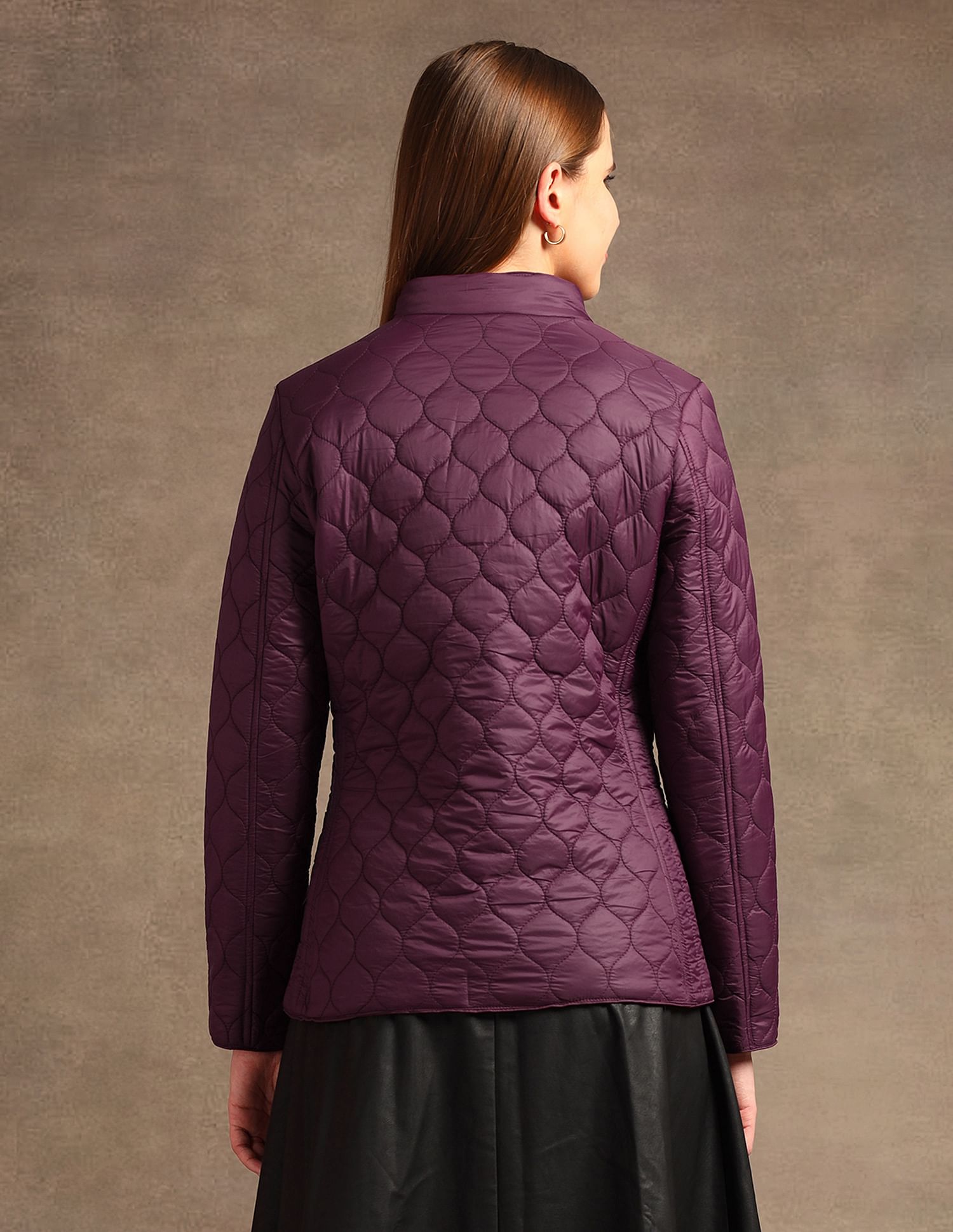 U.S. Polo Assn. Women Stand Collar Longline Quilted Jacket
