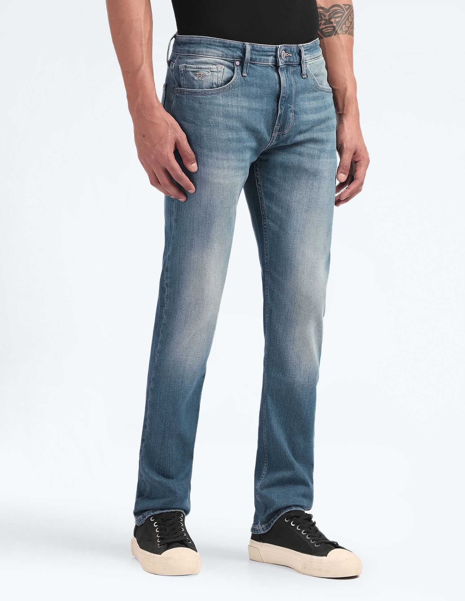 Flying Machine Mid Rise F-Jango Straight Fit Jeans
