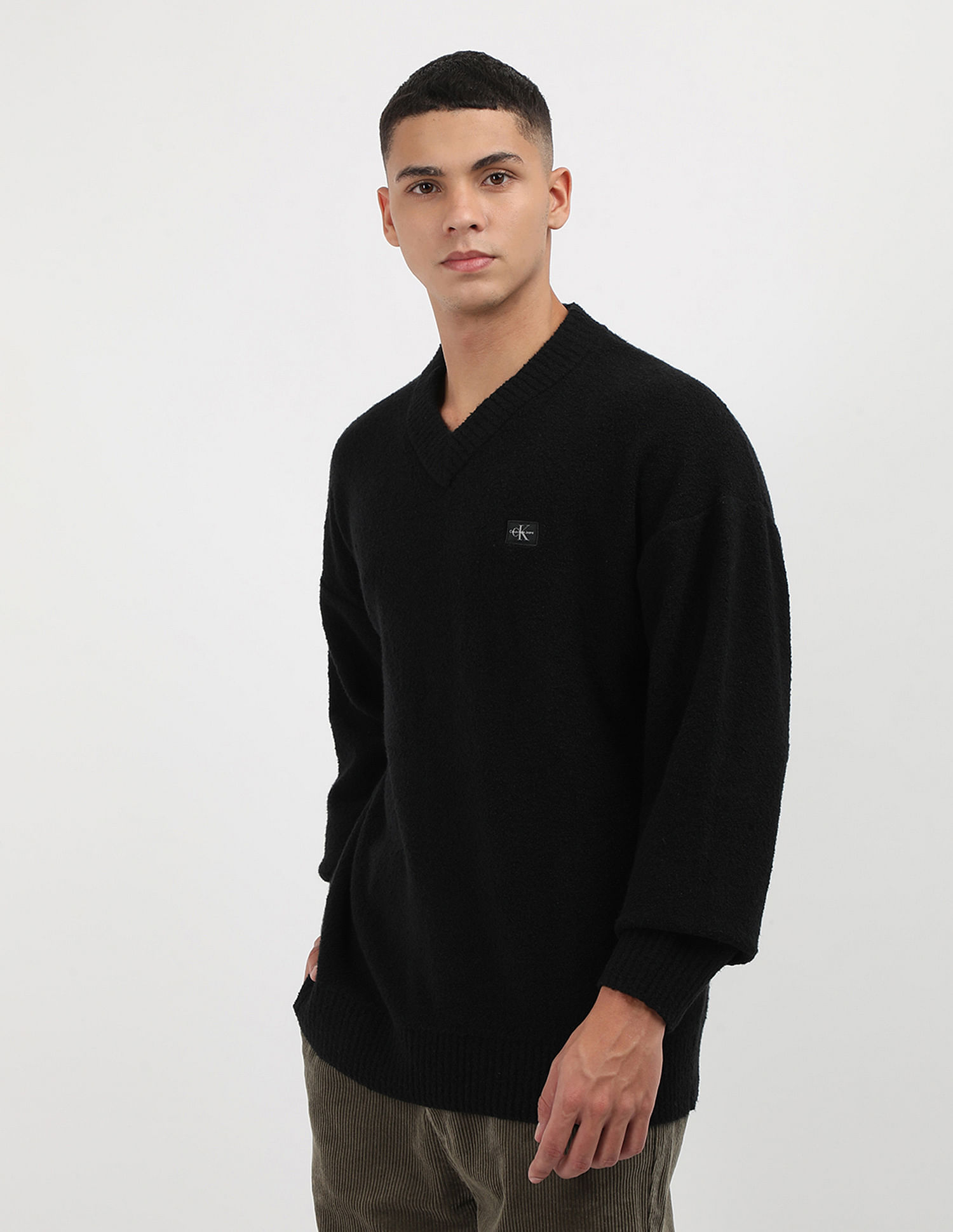 Calvin Klein Jeans Boucle V-Neck Sweater