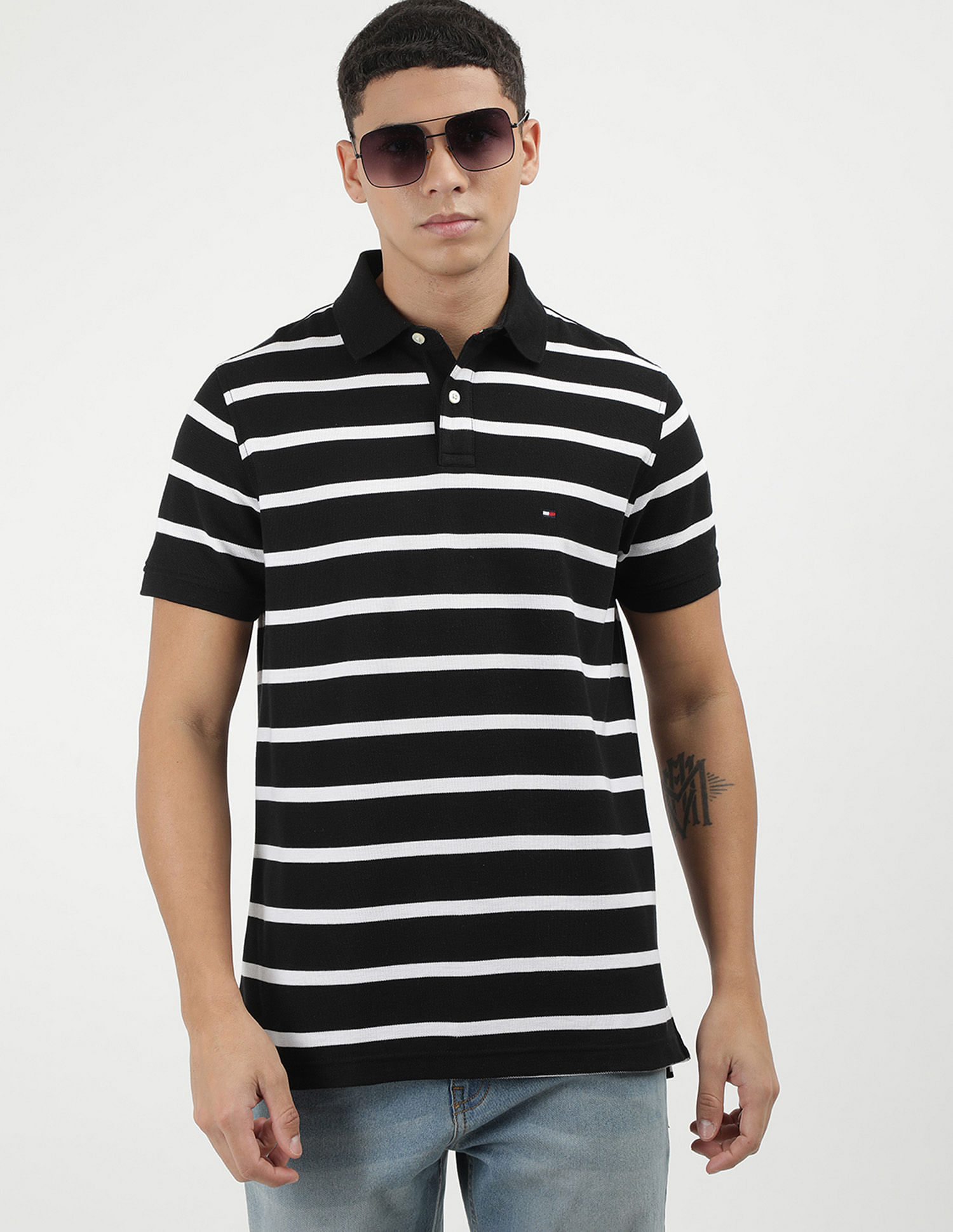 Tommy Hilfiger Regular Refined Stripe Polo Shirt