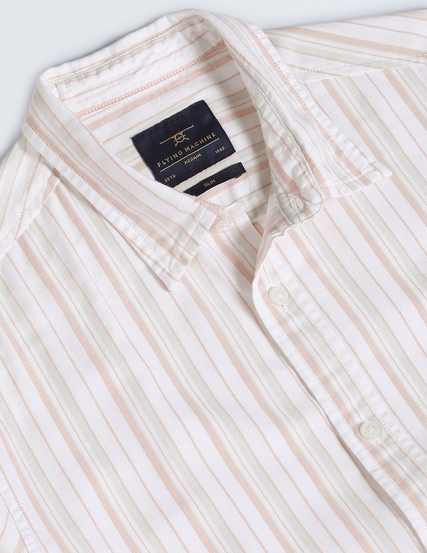 Flying Machine Vertical Stripe Slim Fit Shirt