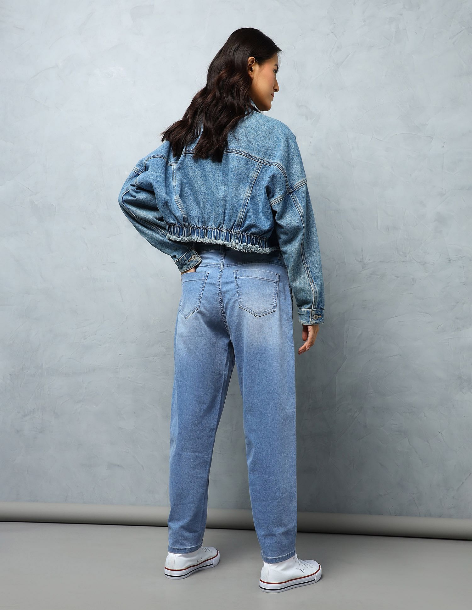 Flying Machine Women Mom Fit Rinsed Jeans